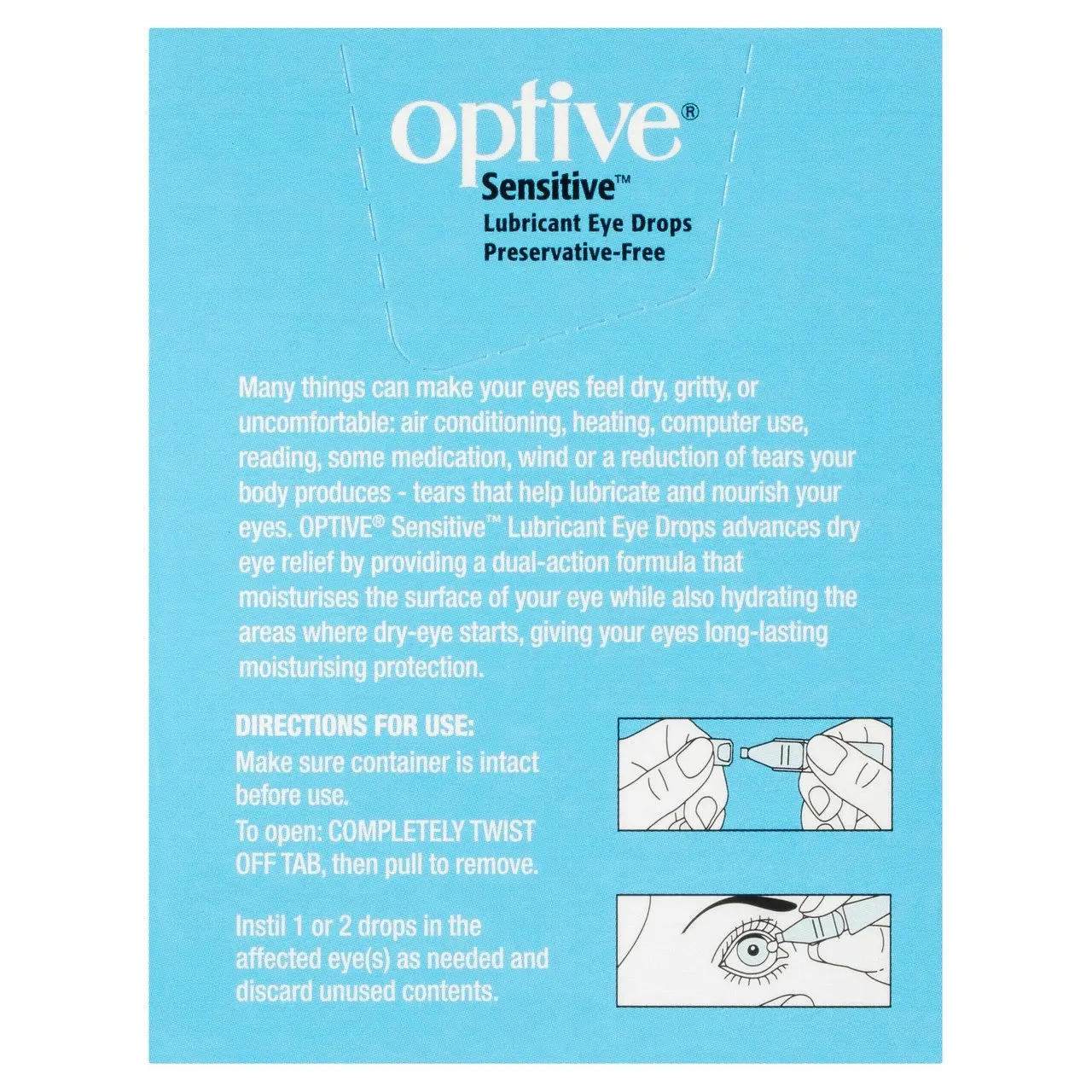 OPTIVE Sensitive Lubricant Eye Drops 30 X 0.4mL