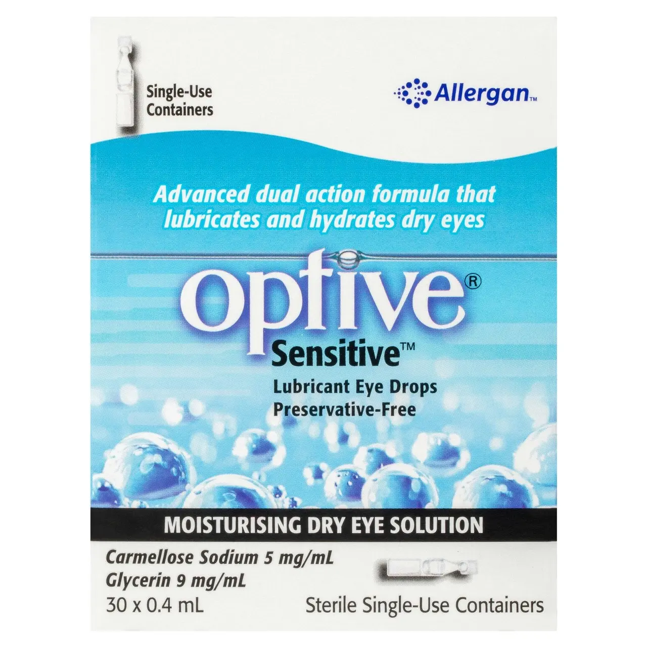 OPTIVE Sensitive Lubricant Eye Drops 30 X 0.4mL