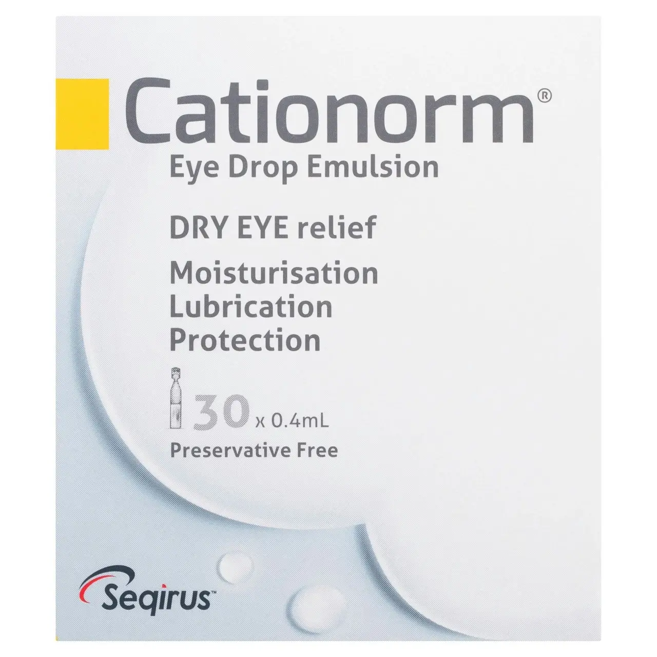 Cationorm Eye Drop Emulsion Dry Eye Single Ampoules 30 x 0.4mL