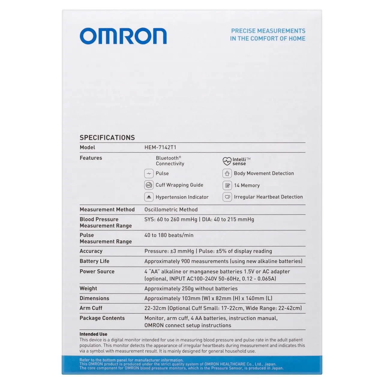 Omron HEM7142T1 Standard Blood Pressure Monitor