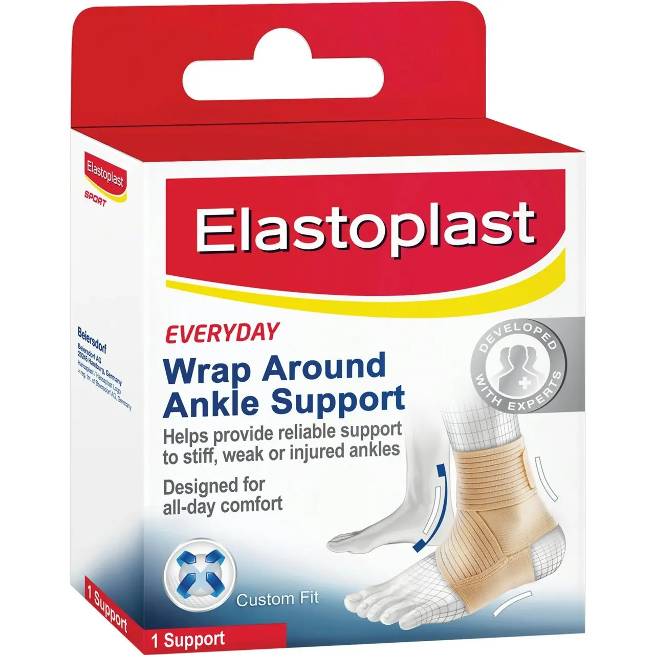 Elastoplast Sport Ankle Support Adjustable Medium 1 Ea