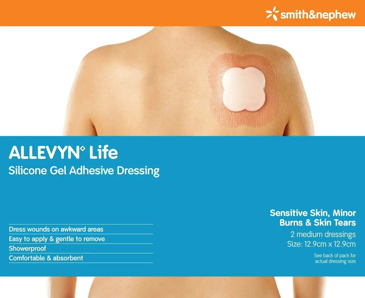 ALLEVYN LIFE Foam Dressing  12.9cm x 12.9cm Pk2