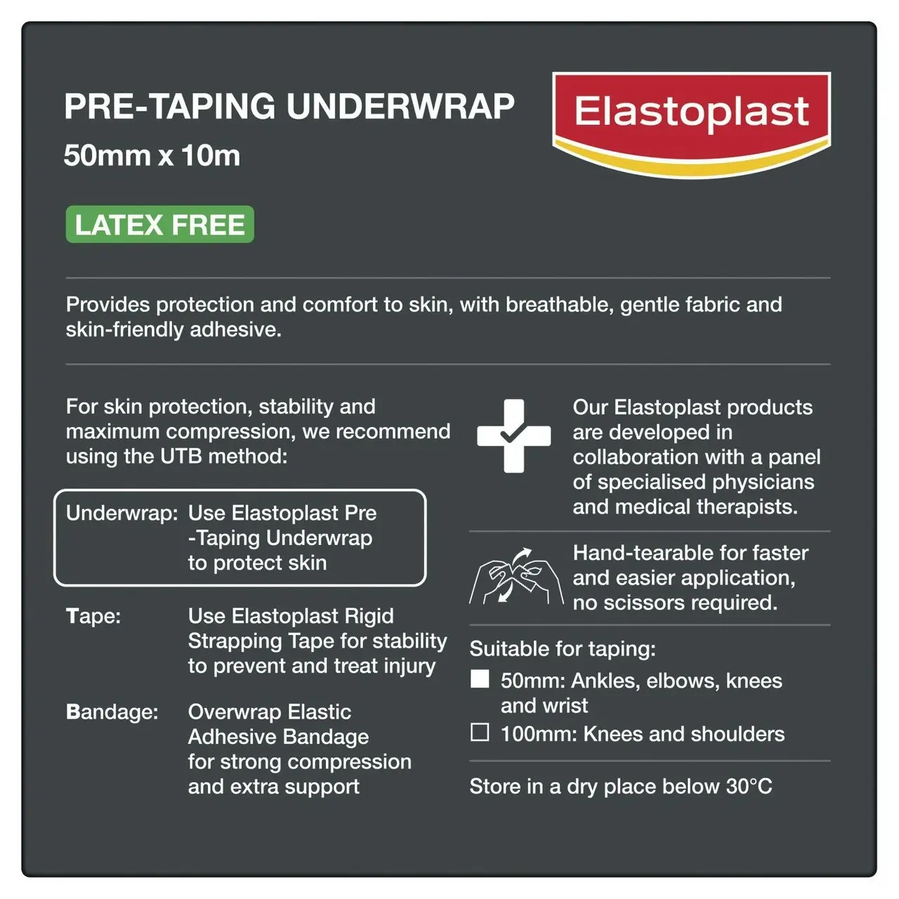 Elastoplast Pre-Taping Underwrap 50mm x 10m