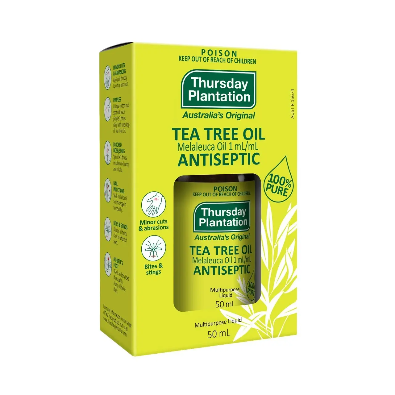 Thursday Plantation Tea Tree Oil Antiseptic Multipurpose Liquid 50mL