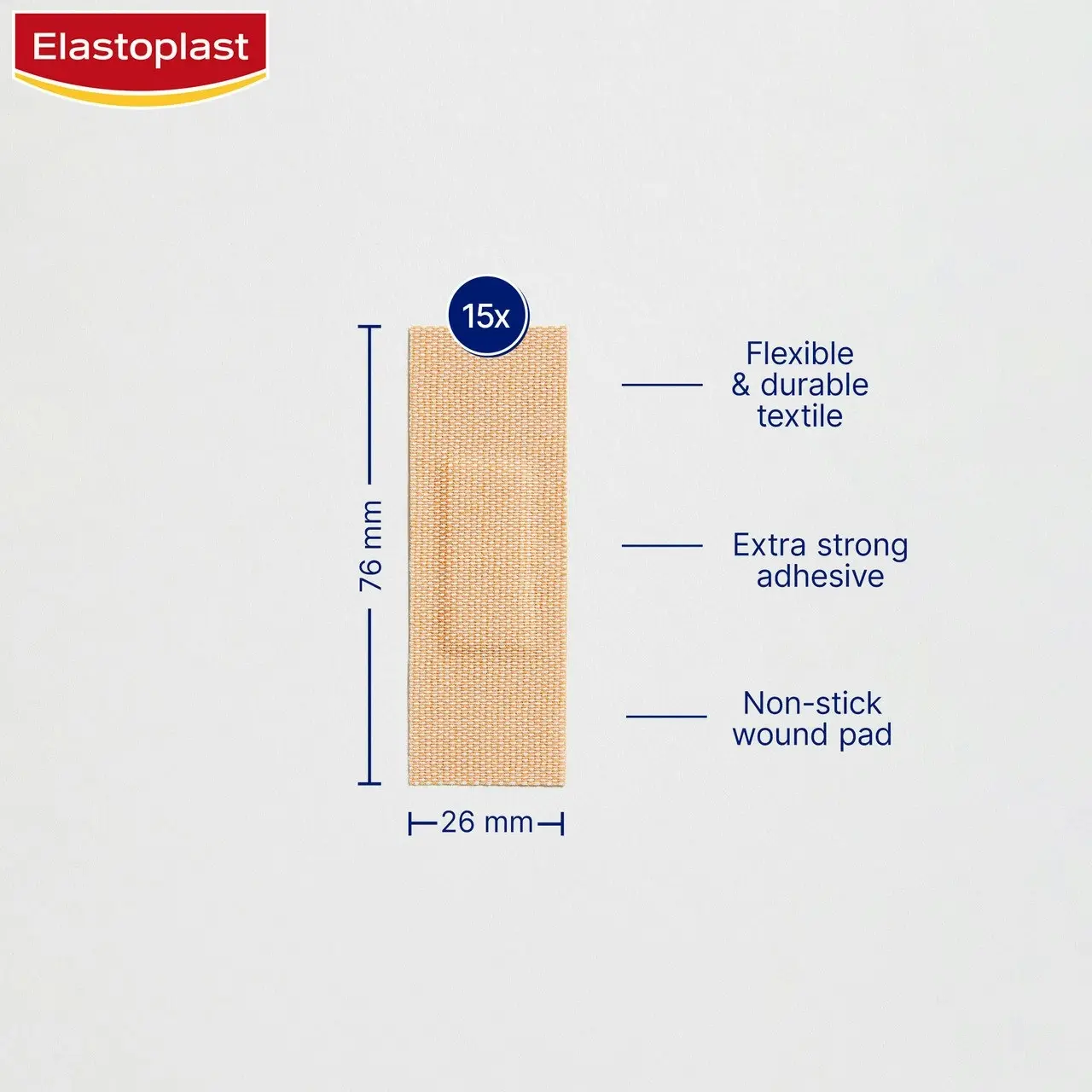 Elastoplast Extra Tough Waterproof 15 Pack