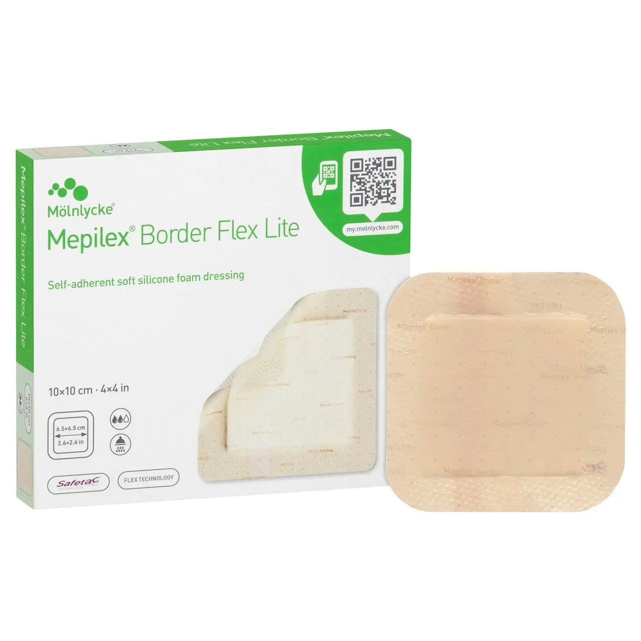 Mepilex Border Flex Lite 10x10cm Single Dressing (1 Pack)