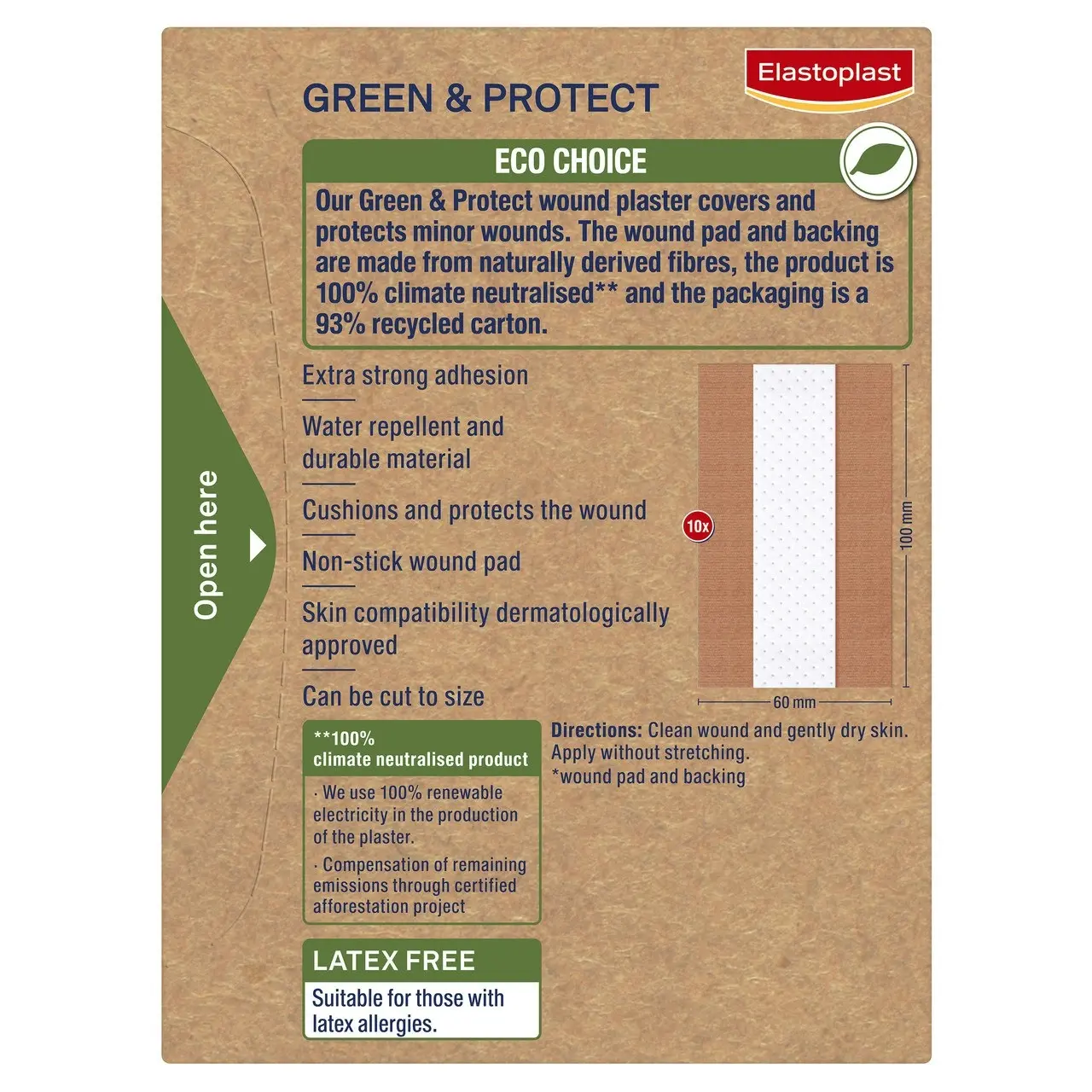 Elastoplast Green & Protect 1m x 6cm