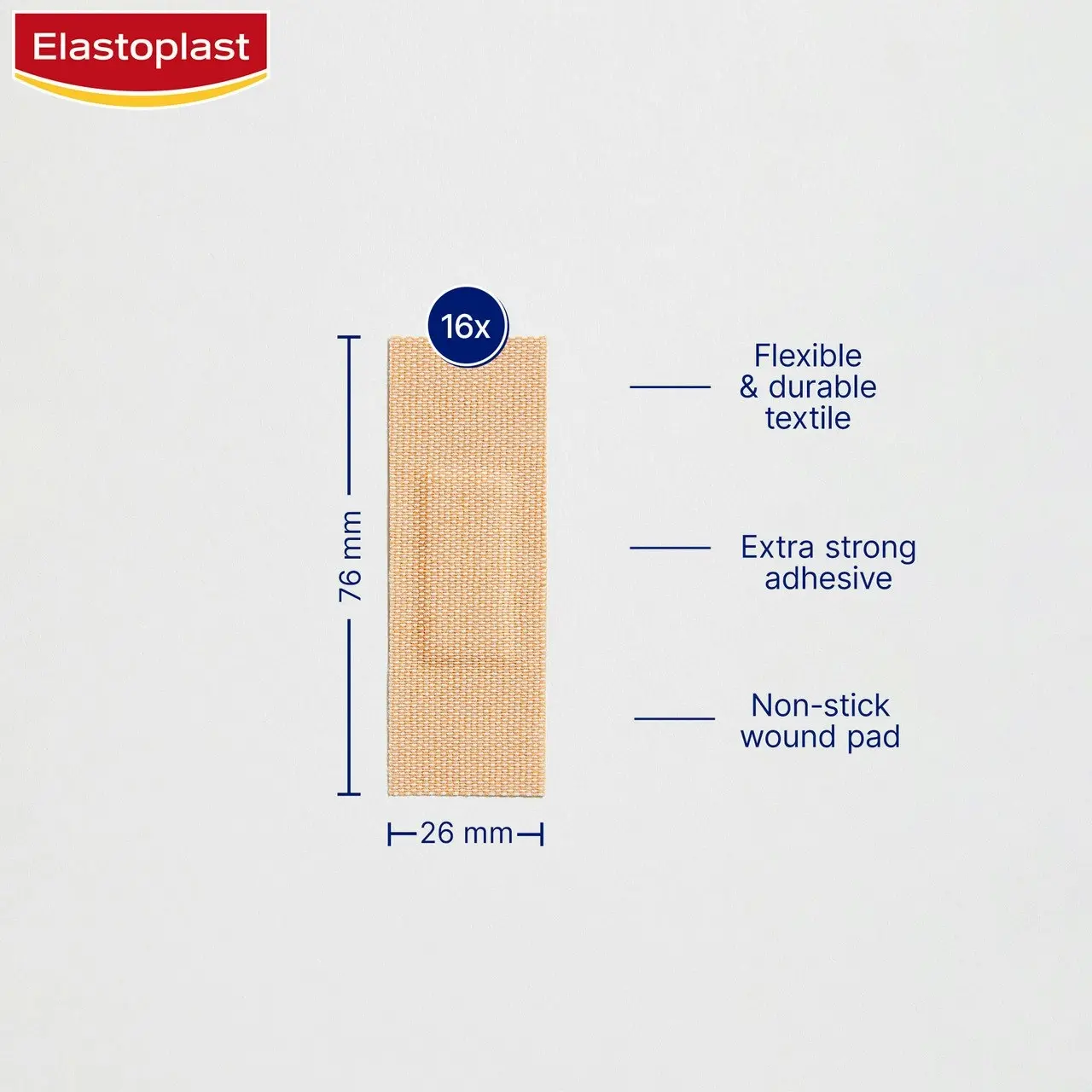 Elastoplast Extra Tough Waterproof 16 Pack