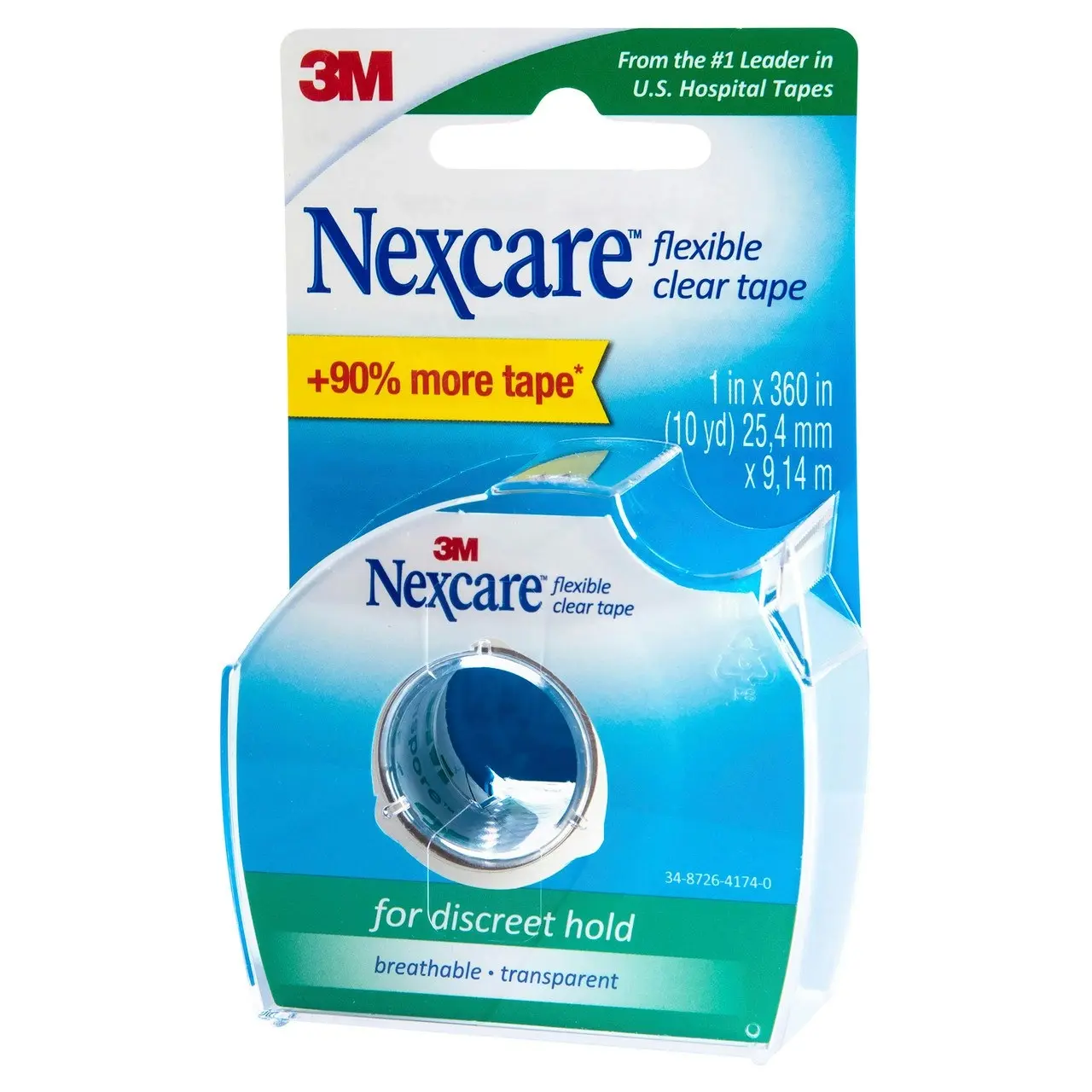 Nexcare Flex Clear Tape Dispenser 25mm X 9.1m