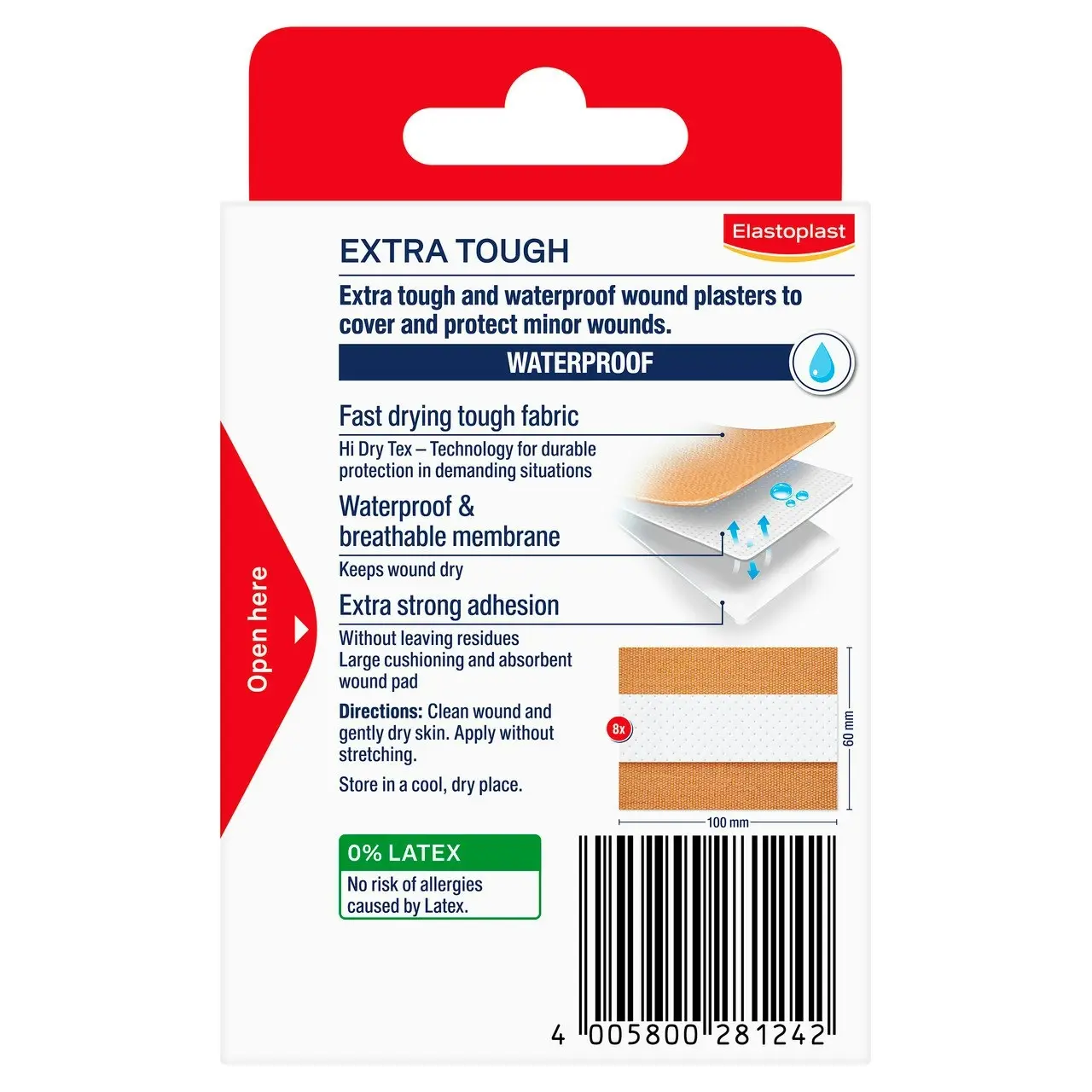 Elastoplast Extra Tough Waterproof 80cm