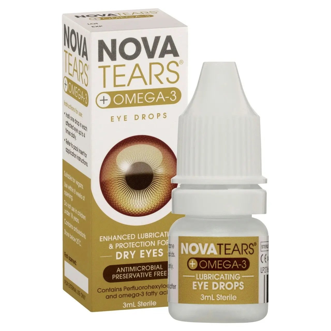 NovaTears(R) + Omega-3 Eye Drops 3mL