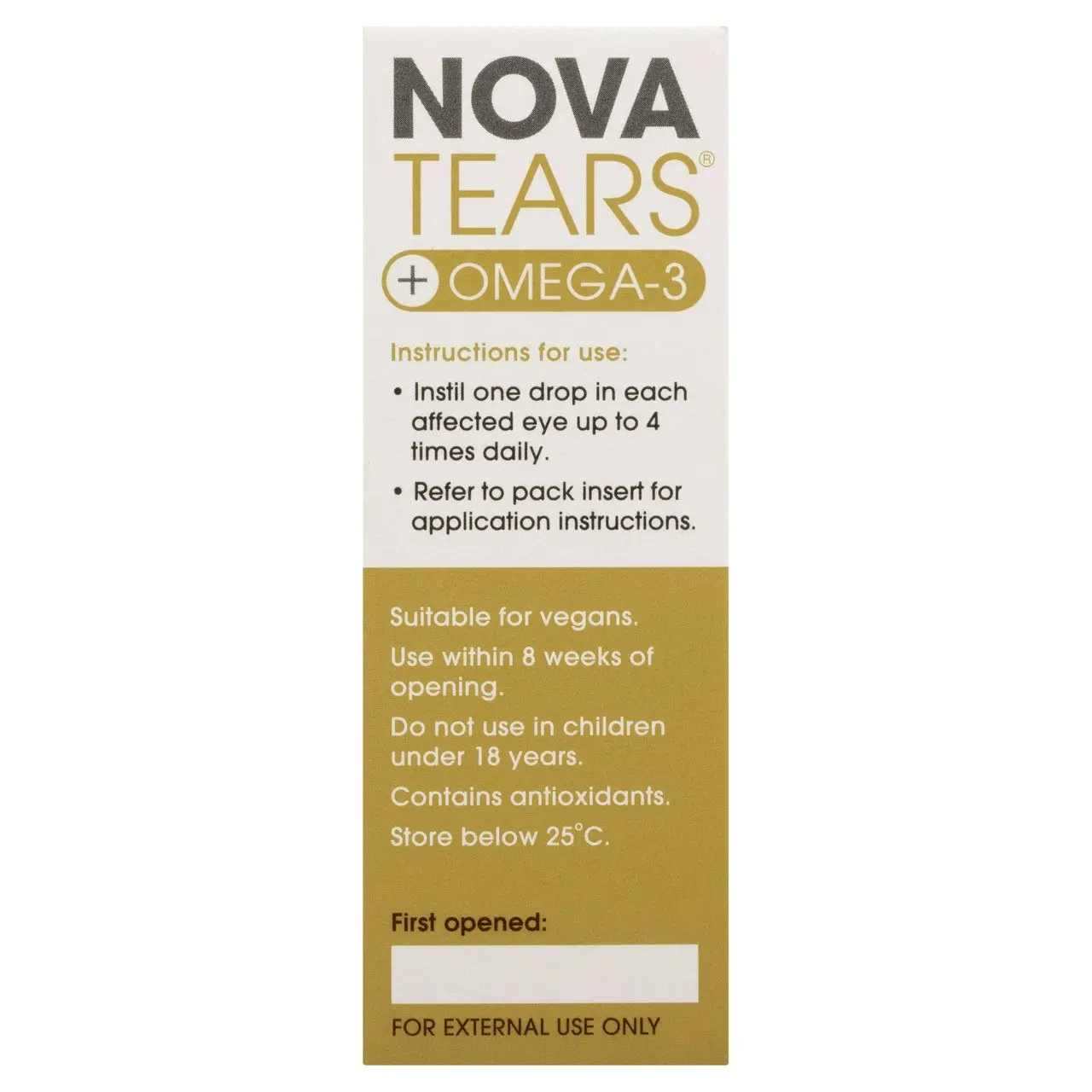 NovaTears(R) + Omega-3 Eye Drops 3mL