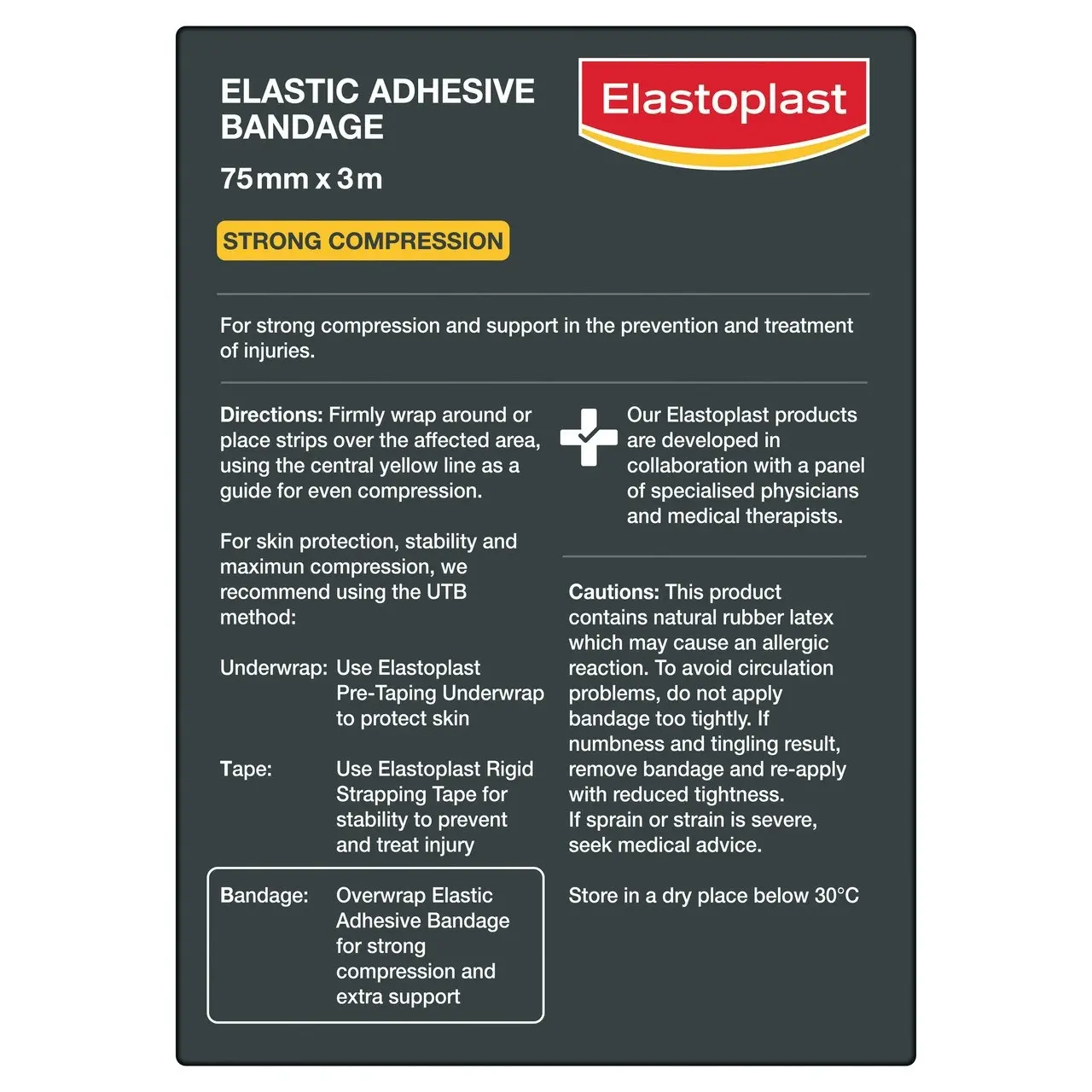 Elastoplast Elastic Adhesive Bandage 75mm x 3m