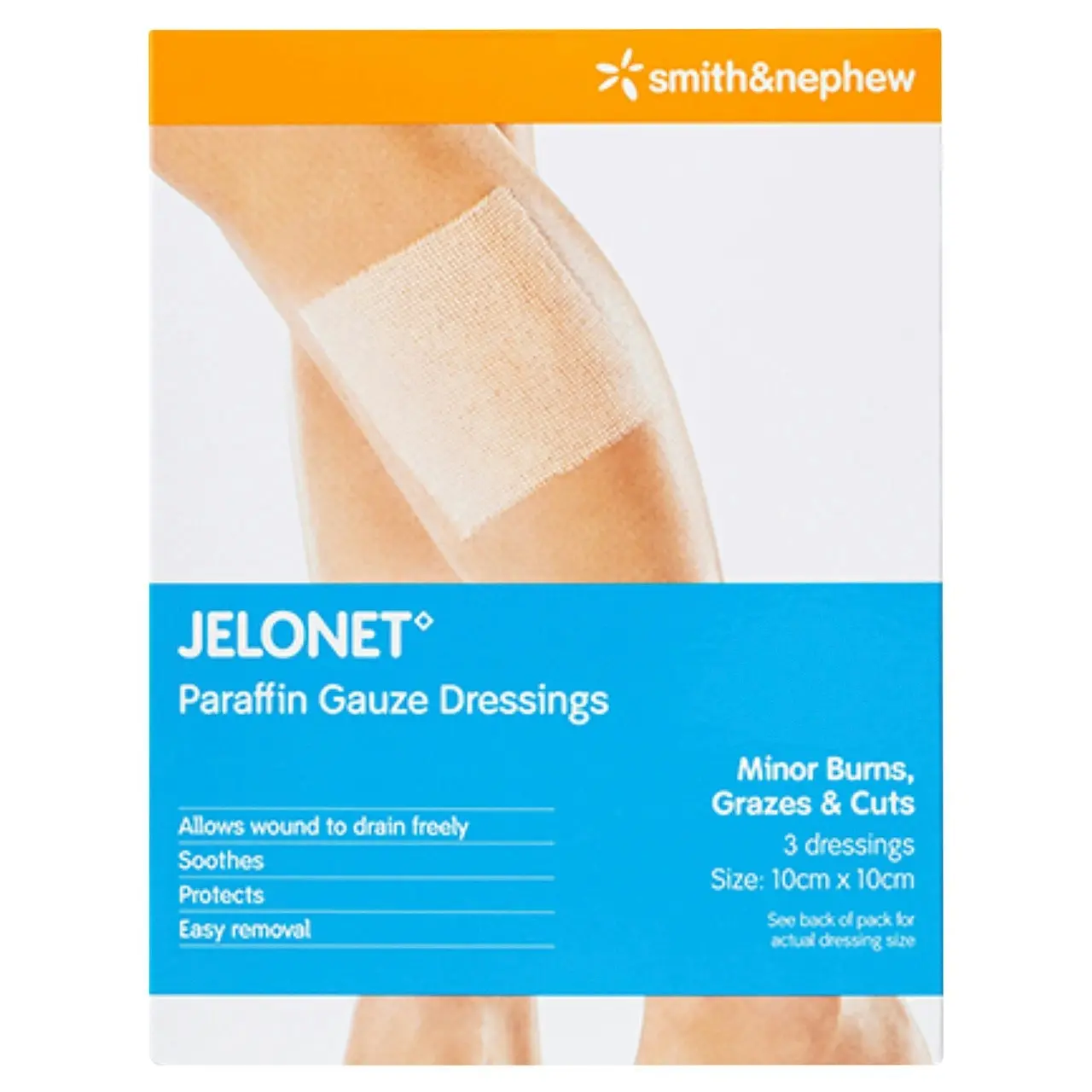 Jelonet 10cm X 10cm Pack 3