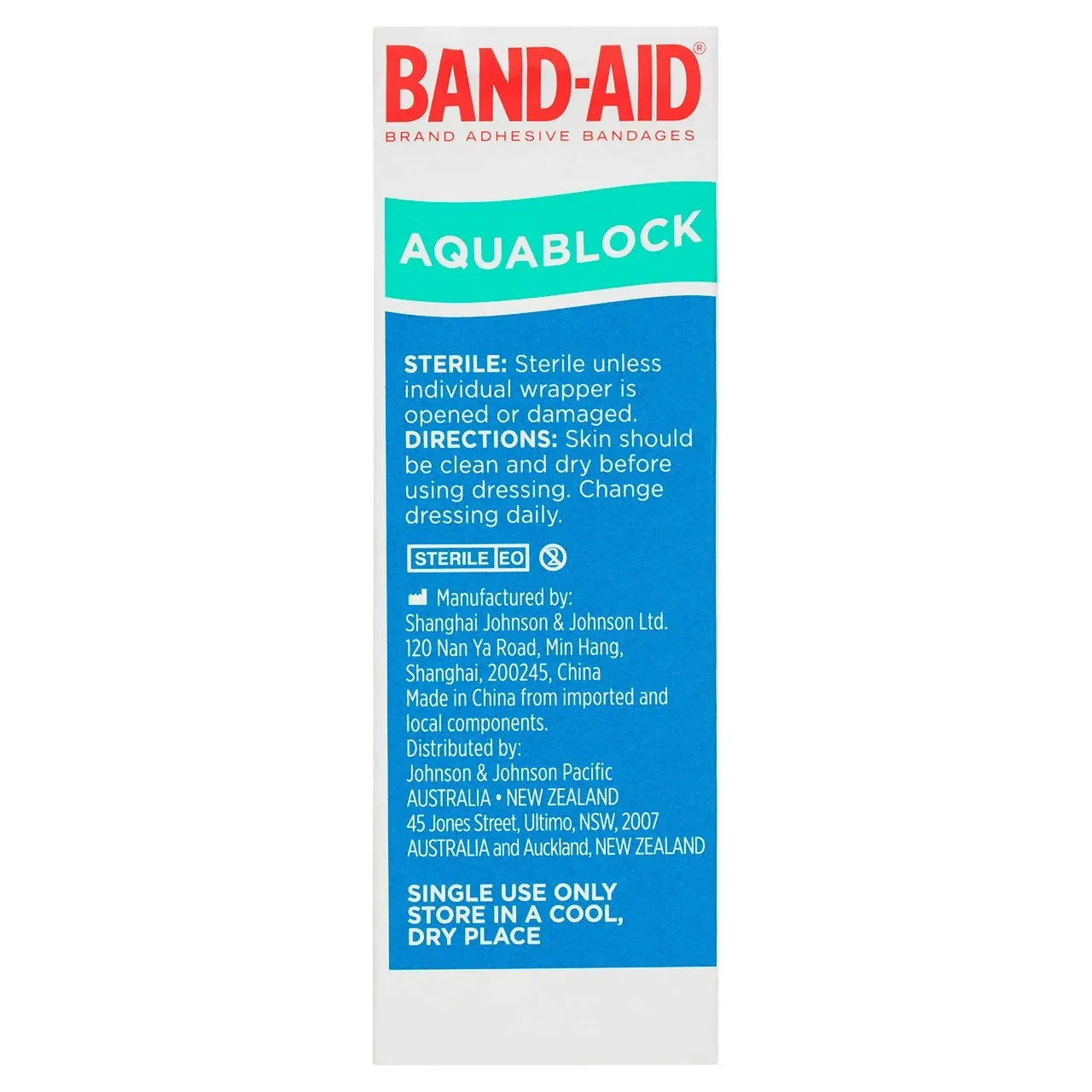 BAND-AID Waterproof Aquablock Sterile Strips 40 Pack