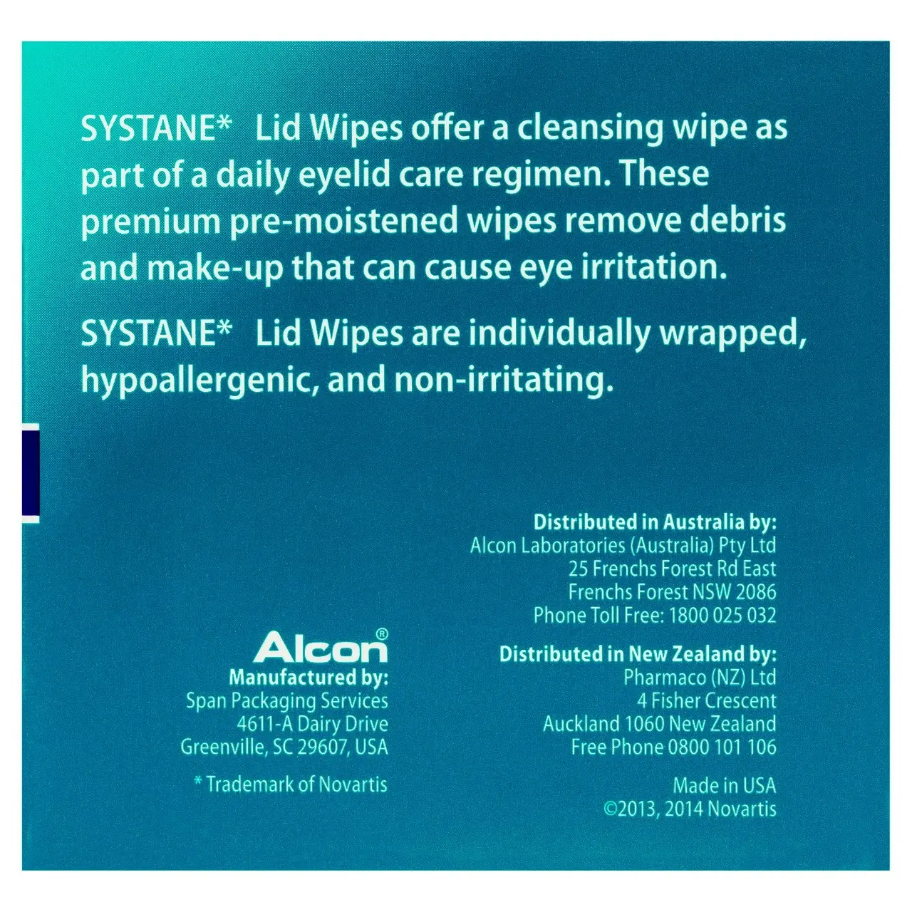 SYSTANE Lid Wipes 30 Pack