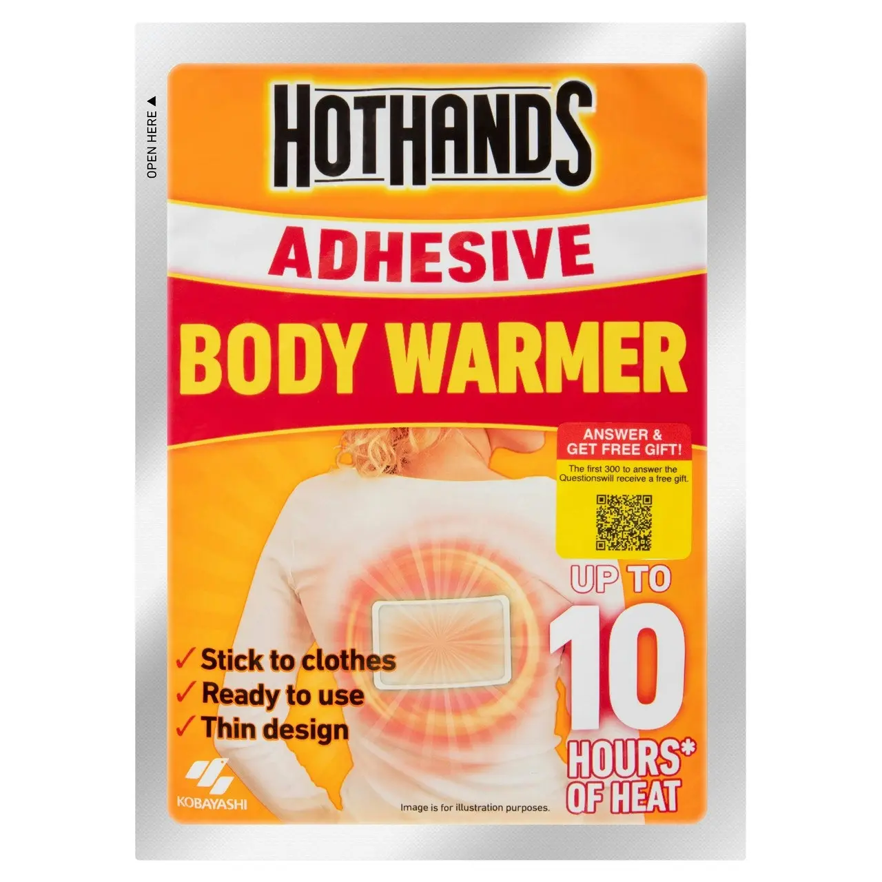 Hot Hands Body Warmer 1 Piece