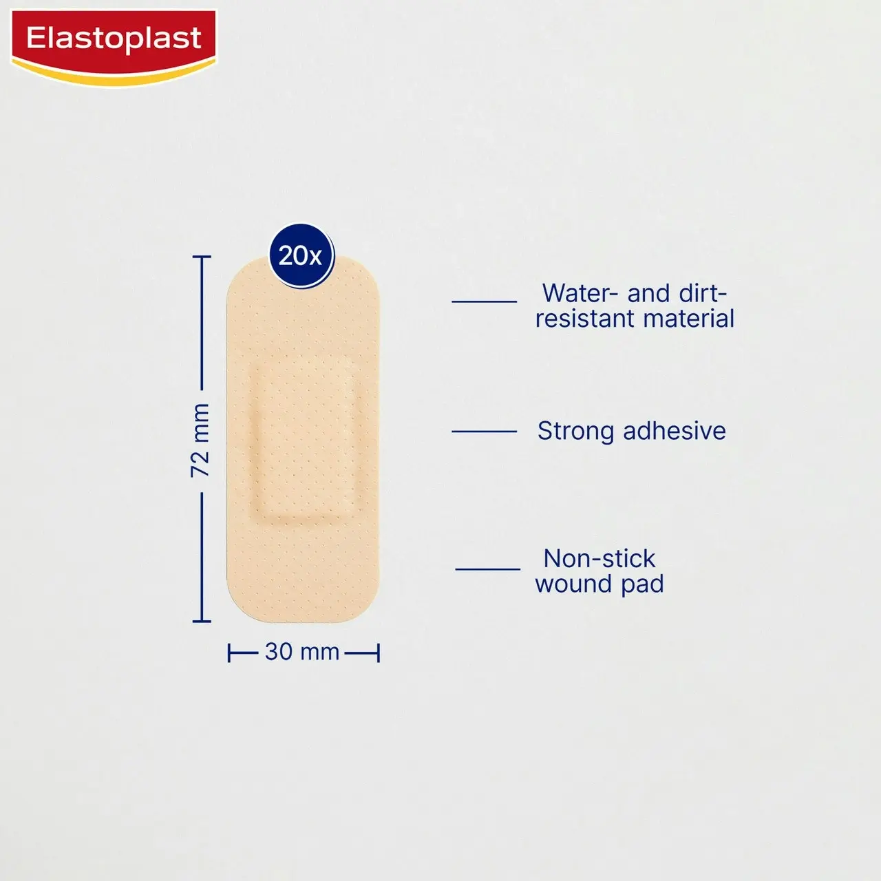 Elastoplast Plastic Wide Strips 20 Pack