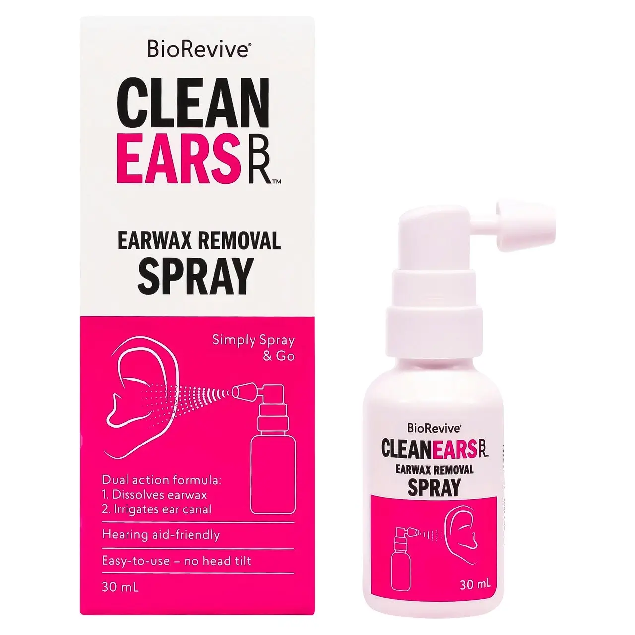 BioRevive CleanEars - Earwax Removal Spray 30mL