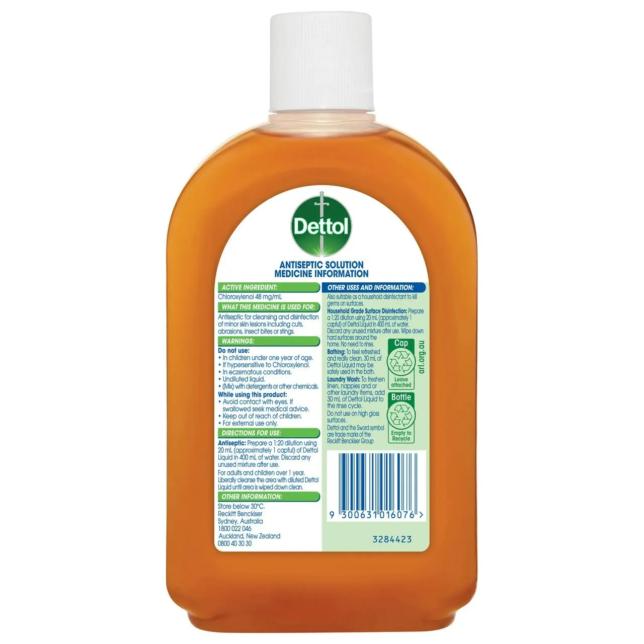 Dettol Antiseptic Antibacterial Disinfectant Liquid 500ml