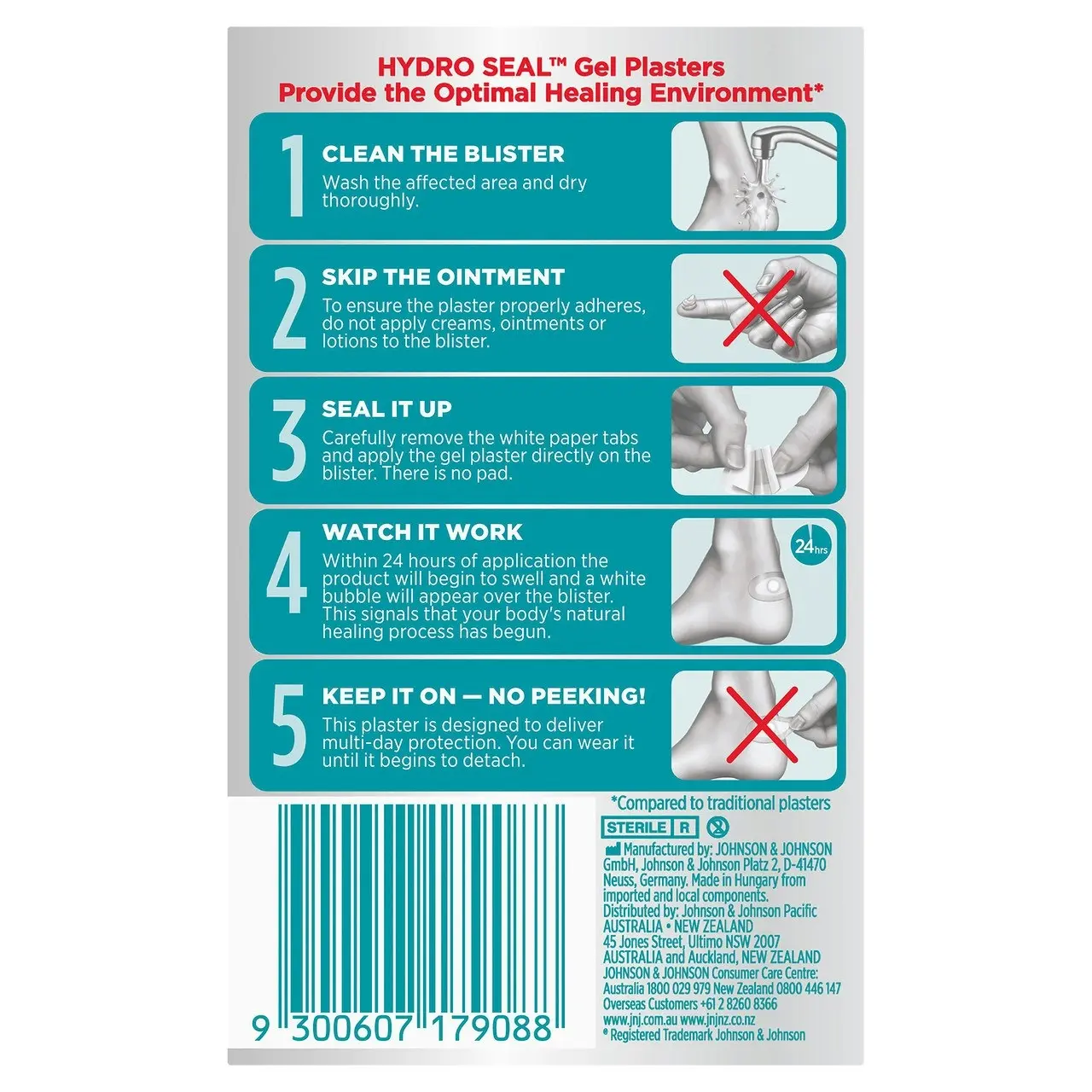 BAND-AID Advanced Healing Hydro Seal Blister Block 4 Pack