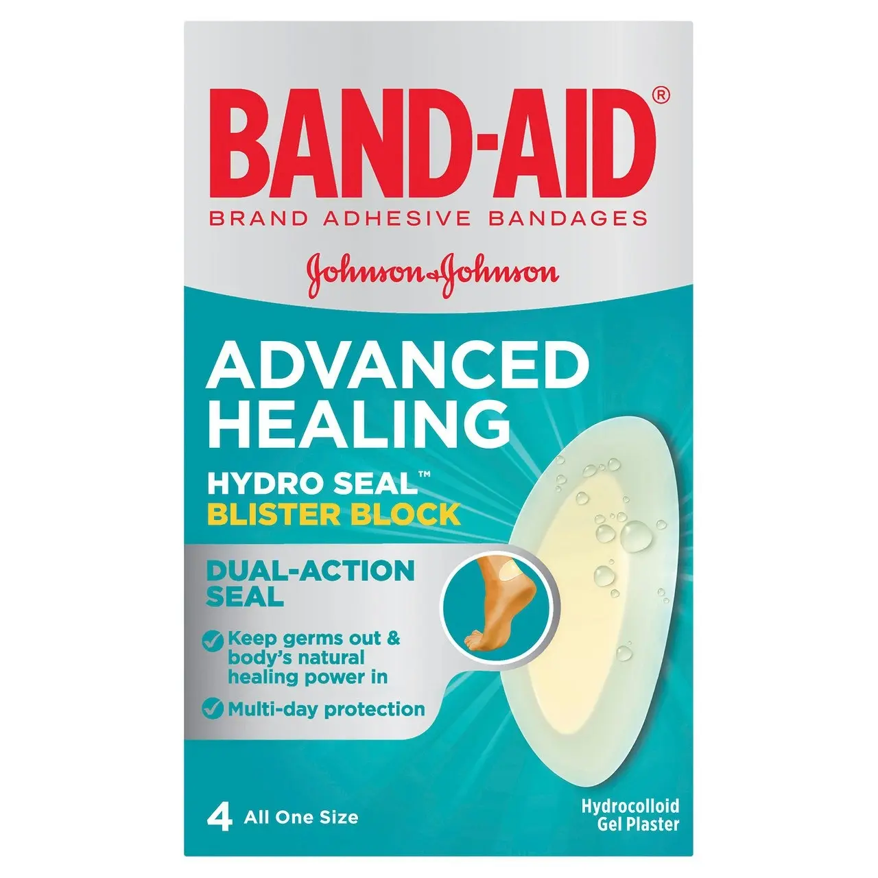 BAND-AID Advanced Healing Hydro Seal Blister Block 4 Pack