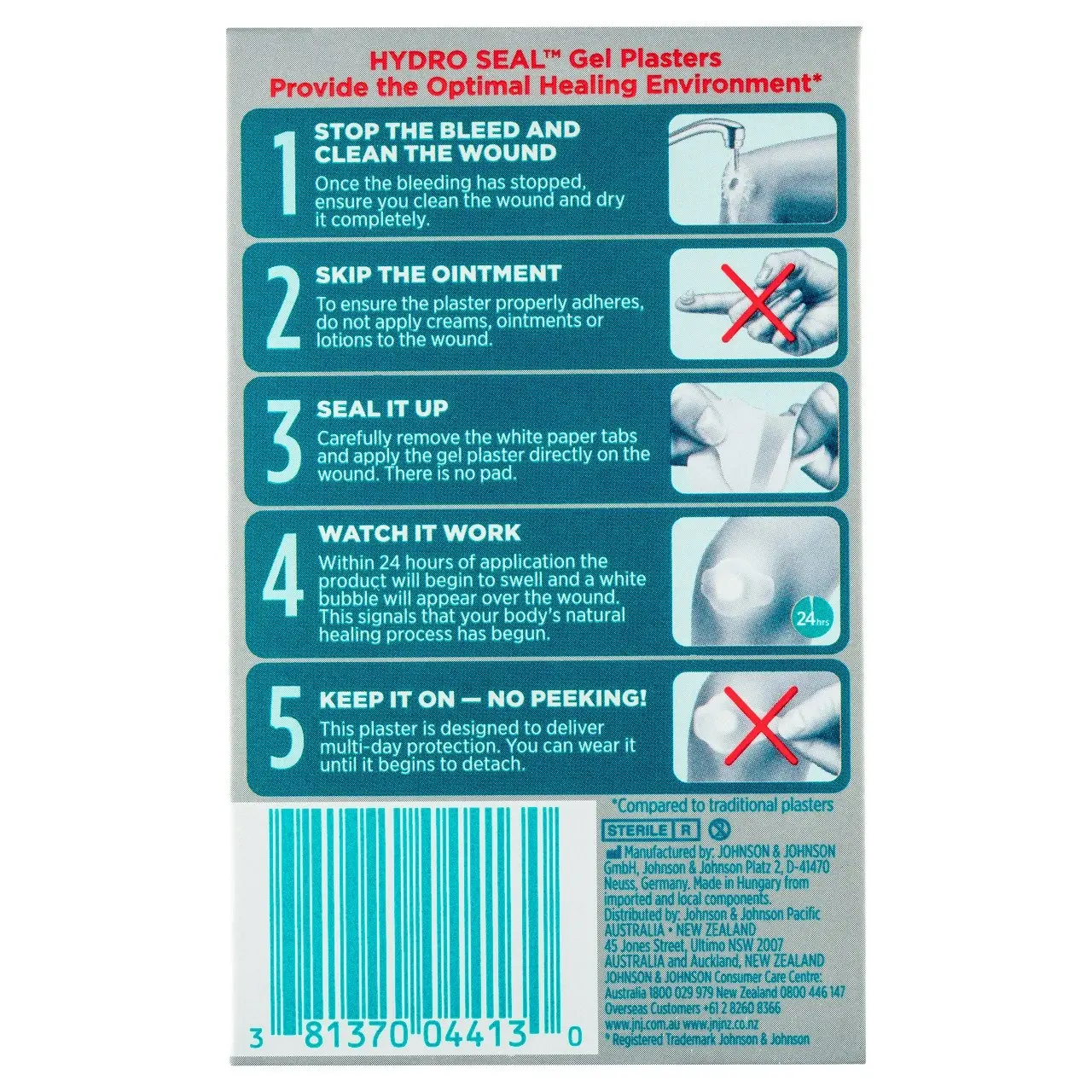 BAND-AID Advanced Healing Hydro Seal  Large Gel Plasters 6 Pack