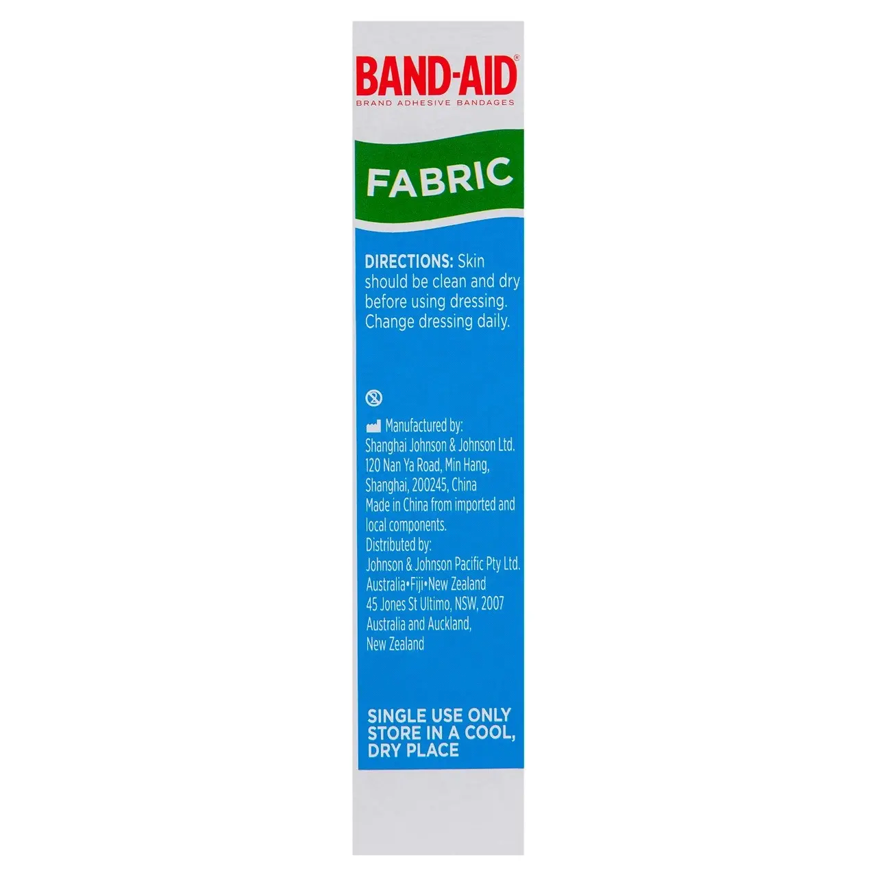 BAND-AID Fabric Dressing Full Width Pad 1m x 6cm