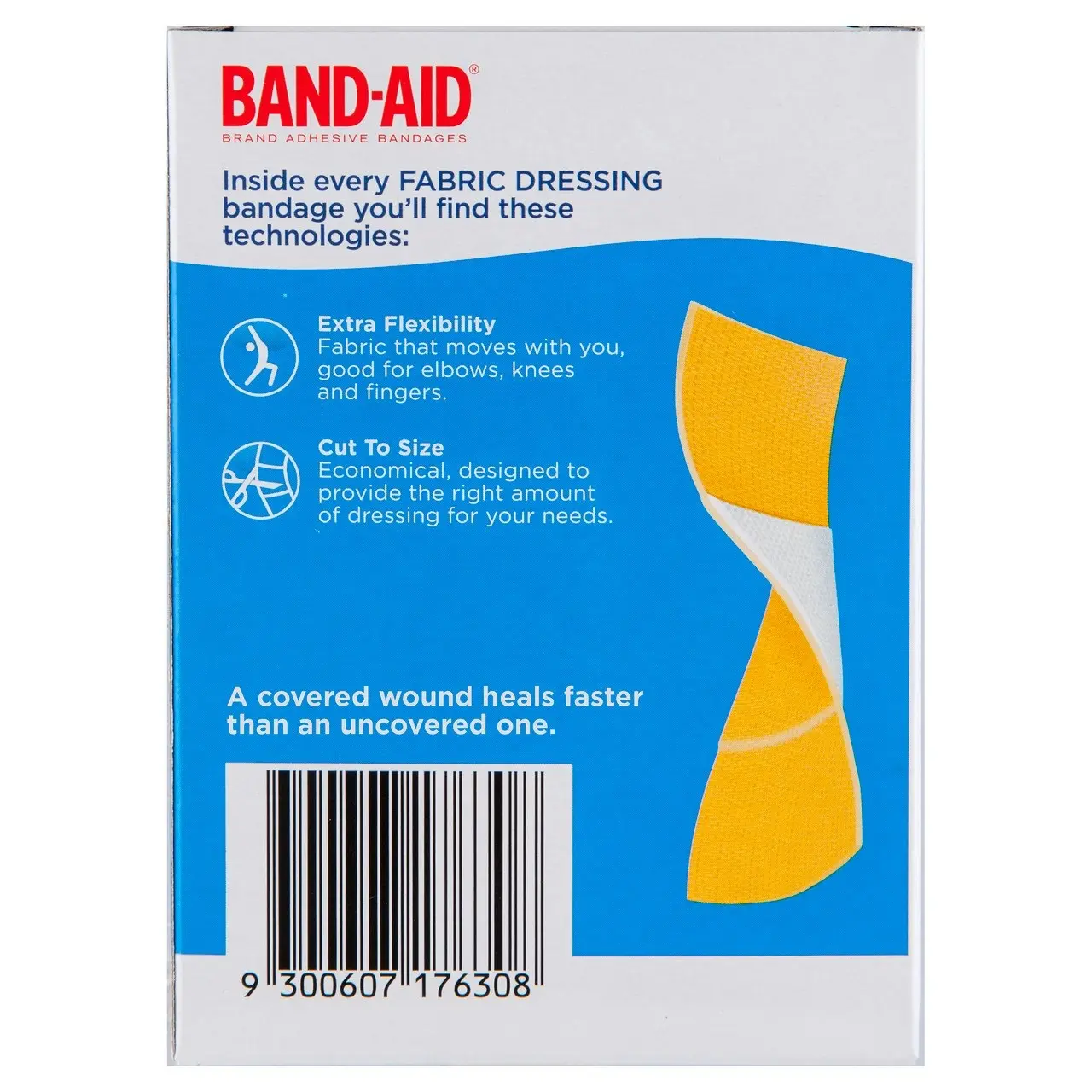 BAND-AID Fabric Dressing Full Width Pad 1m x 6cm