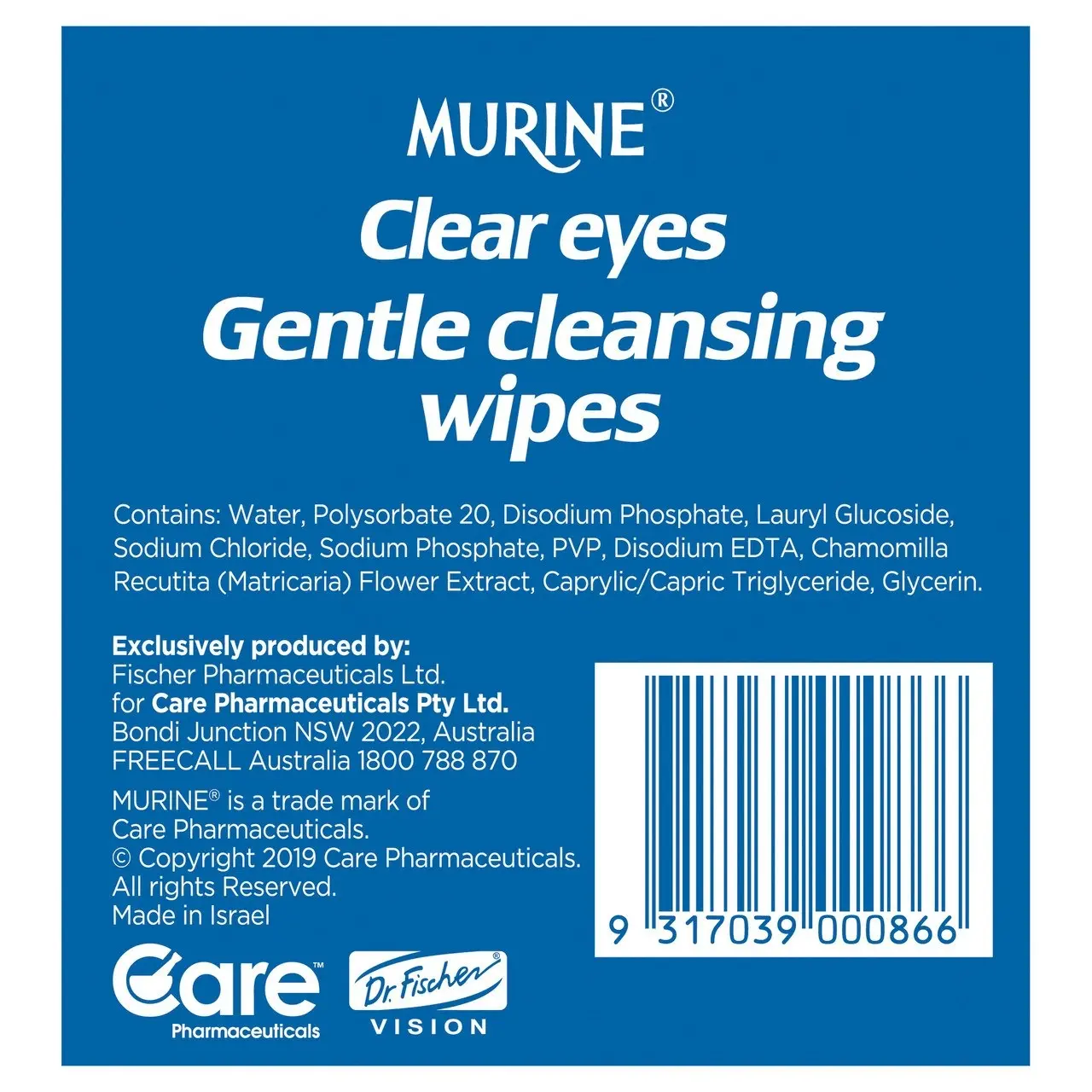 Murine Clear Eyes Wipes 30 Pack