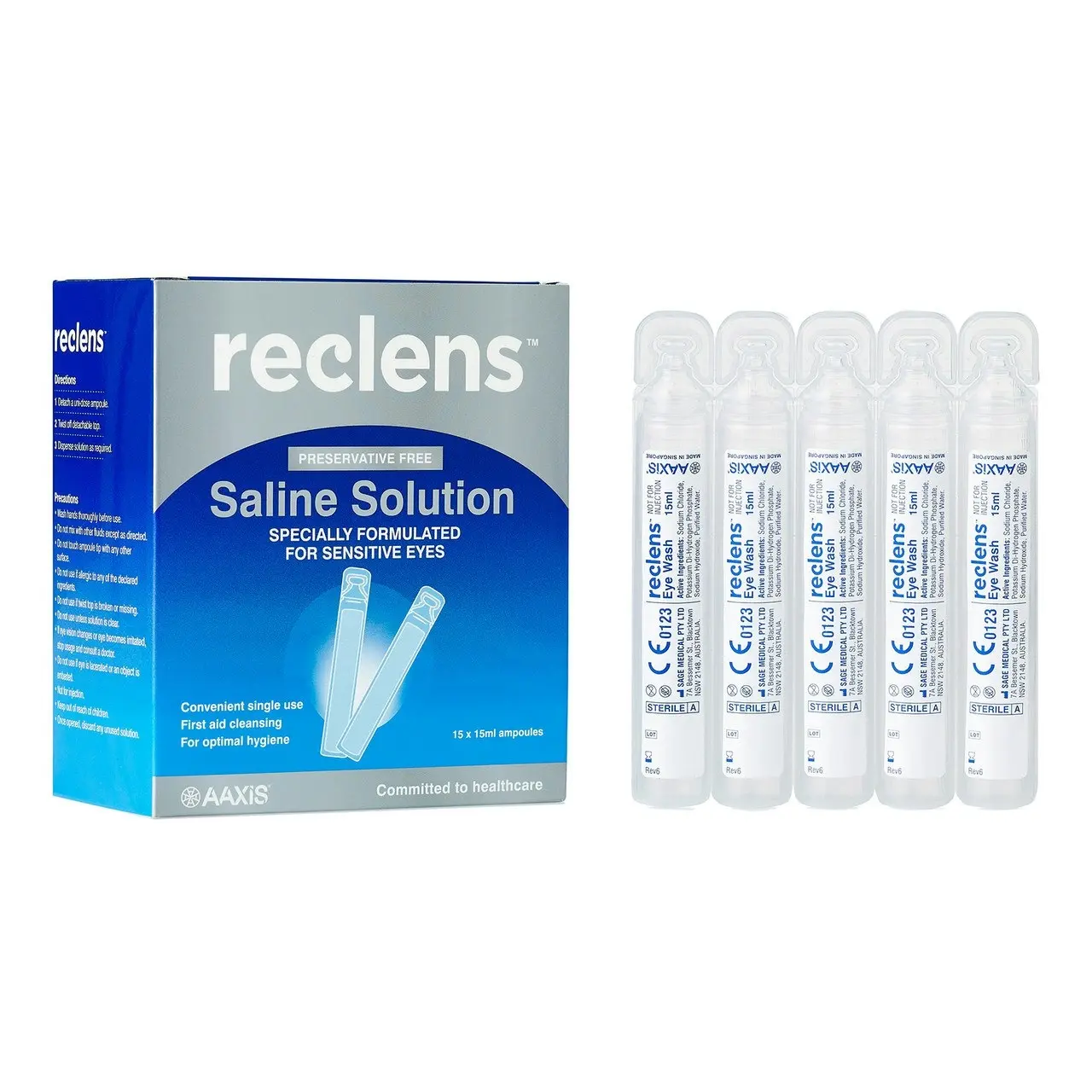 RECLENS Normal Saline 15x15 Ampoules