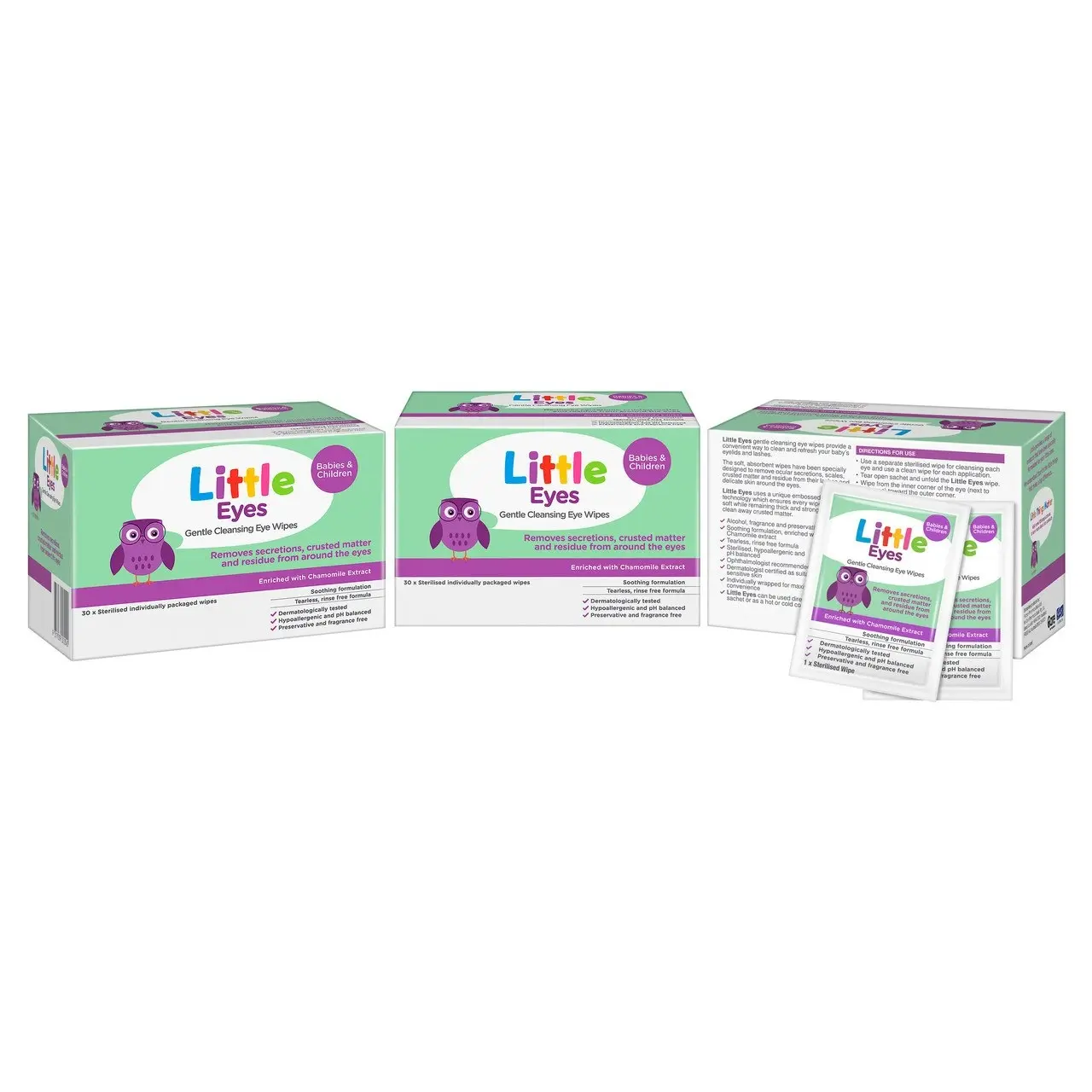 Little Eyes Gentle Cleansing Eye Wipes 30 Pack