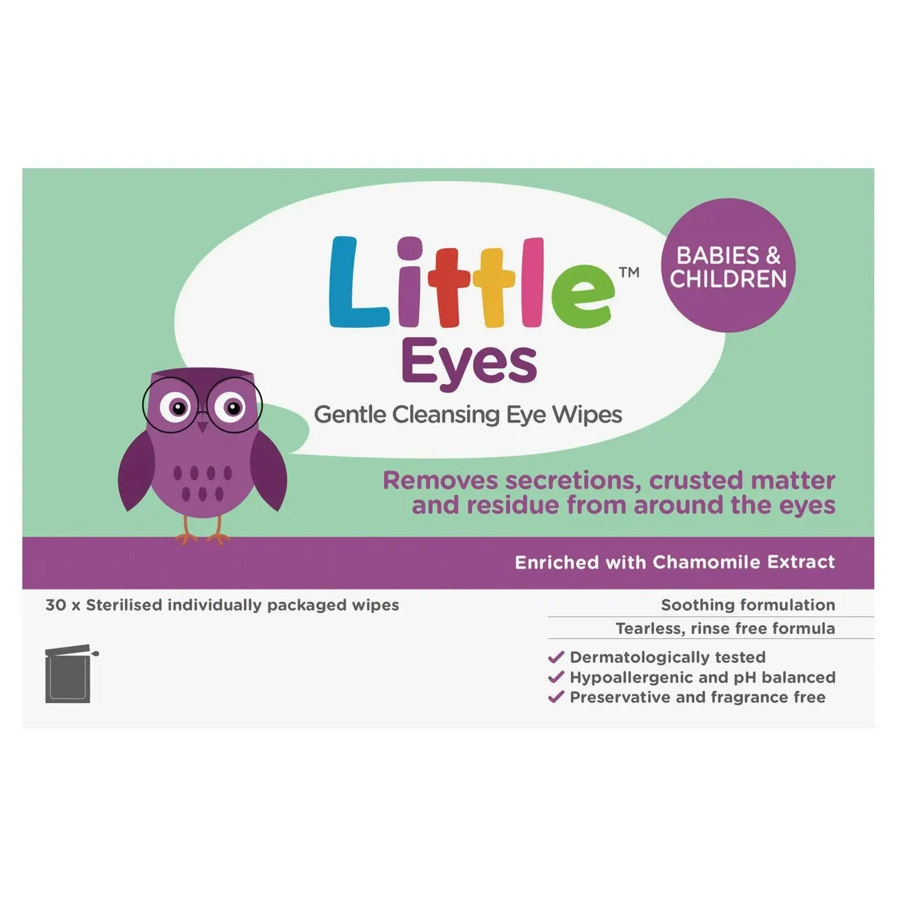 Little Eyes Gentle Cleansing Eye Wipes 30 Pack