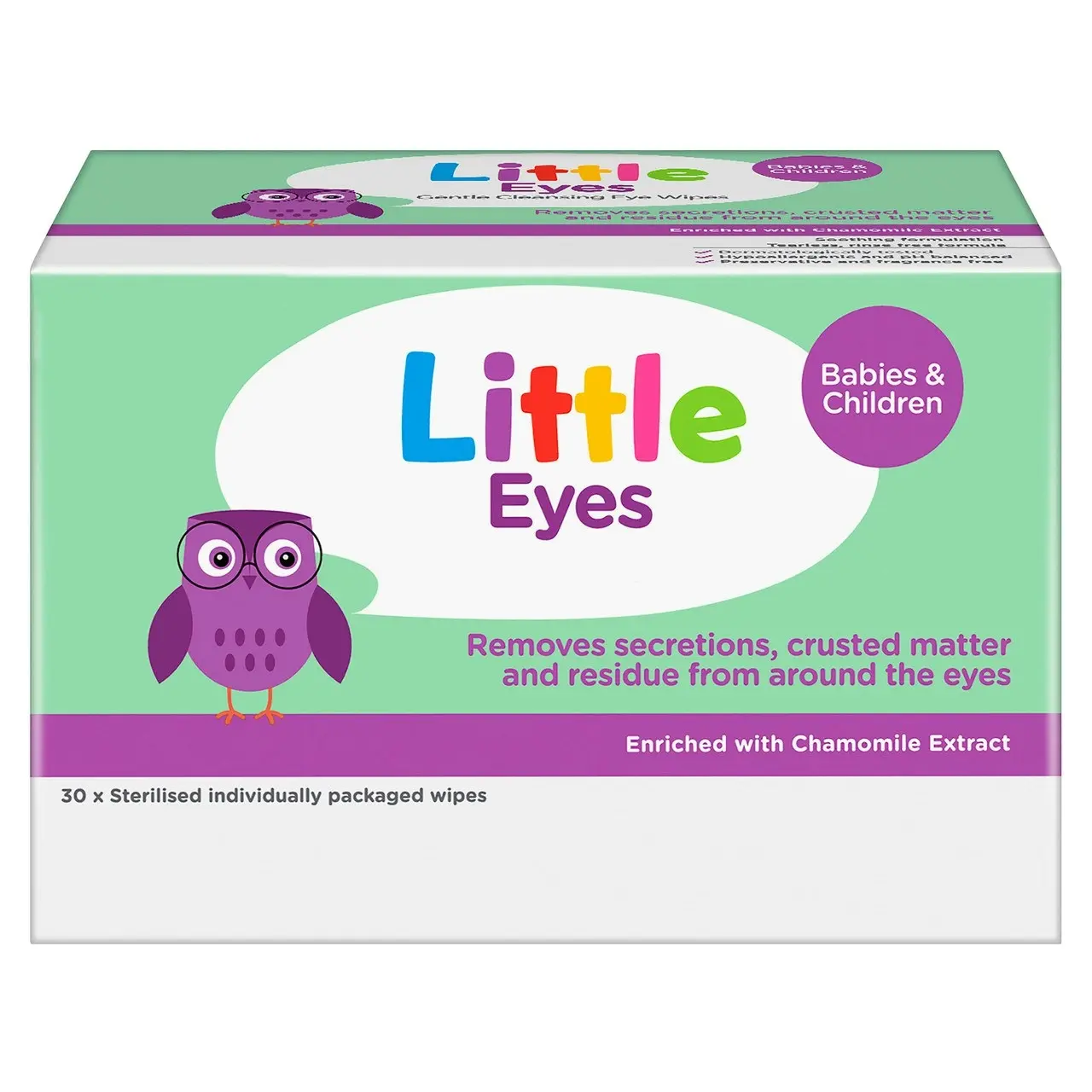 Little Eyes Gentle Cleansing Eye Wipes 30 Pack