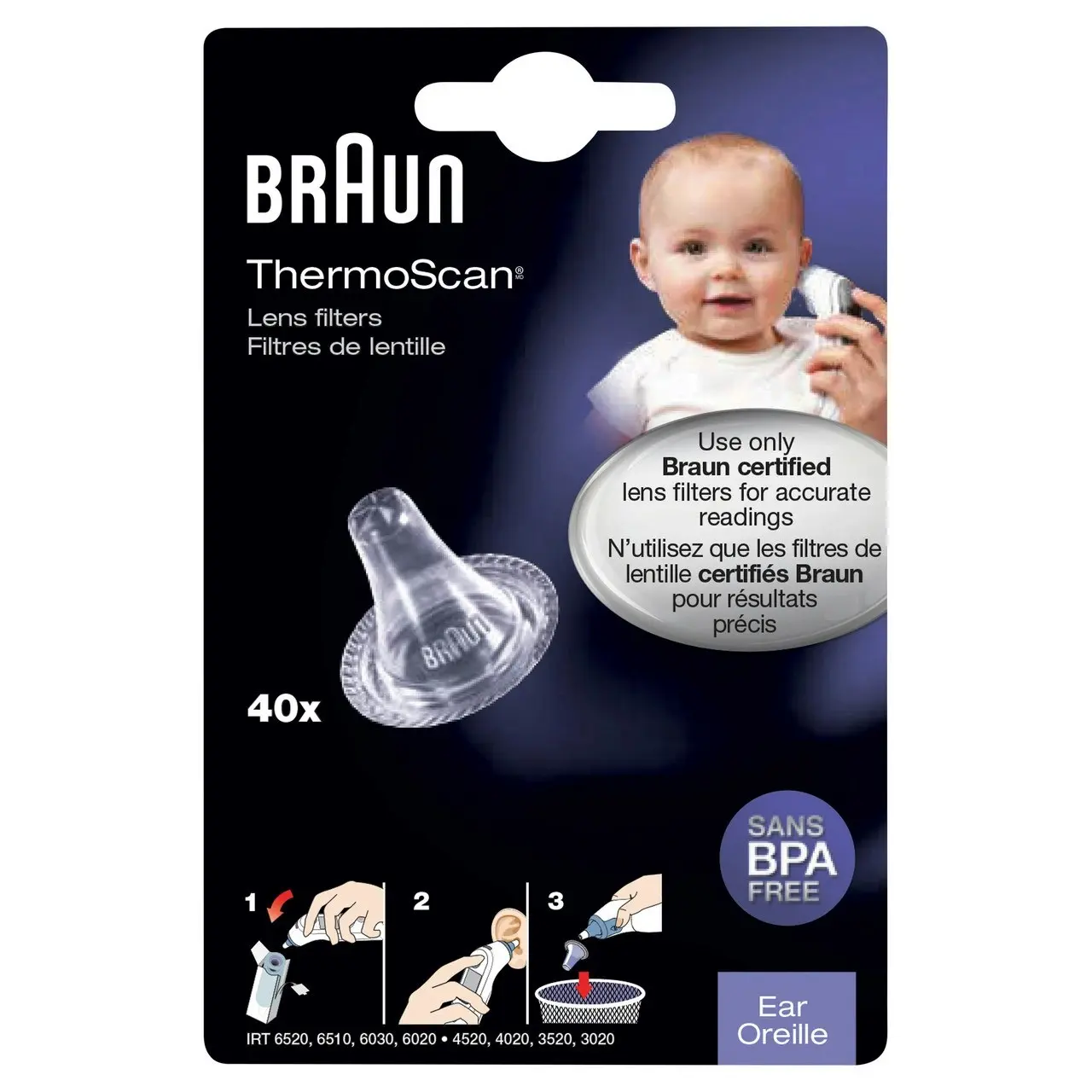 Braun ThermoScan Lens Filters 40ea