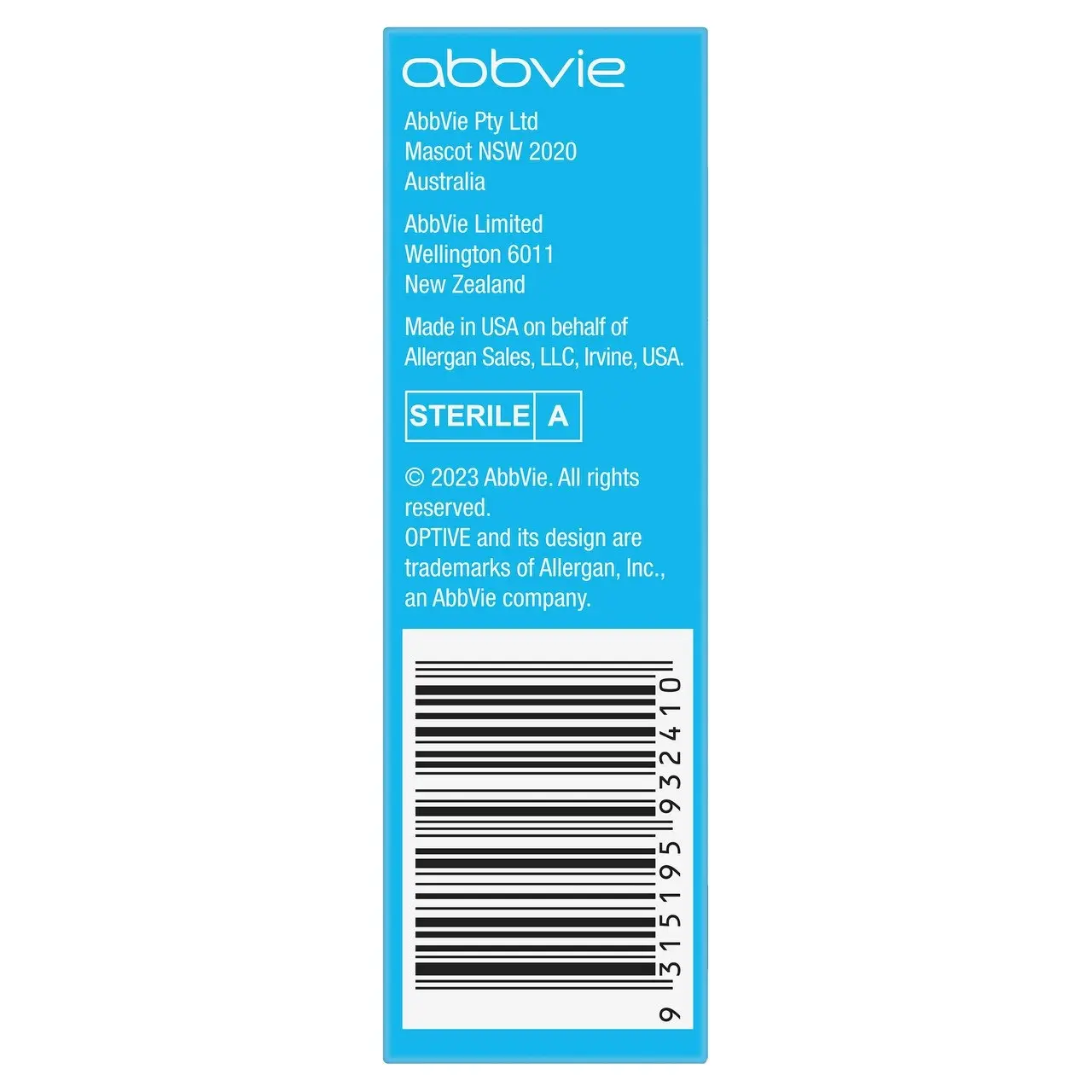 Optive Lubricant Eye Drops 15mL