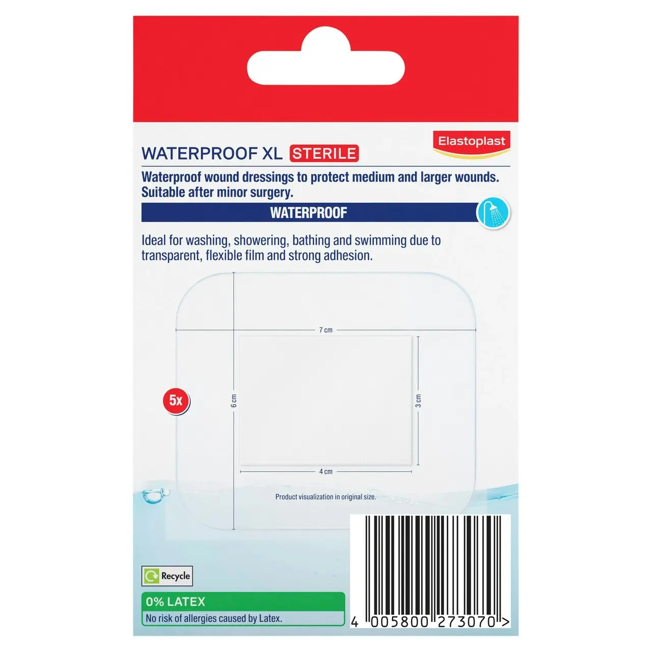 Elastoplast Waterproof XL 5 Dressings