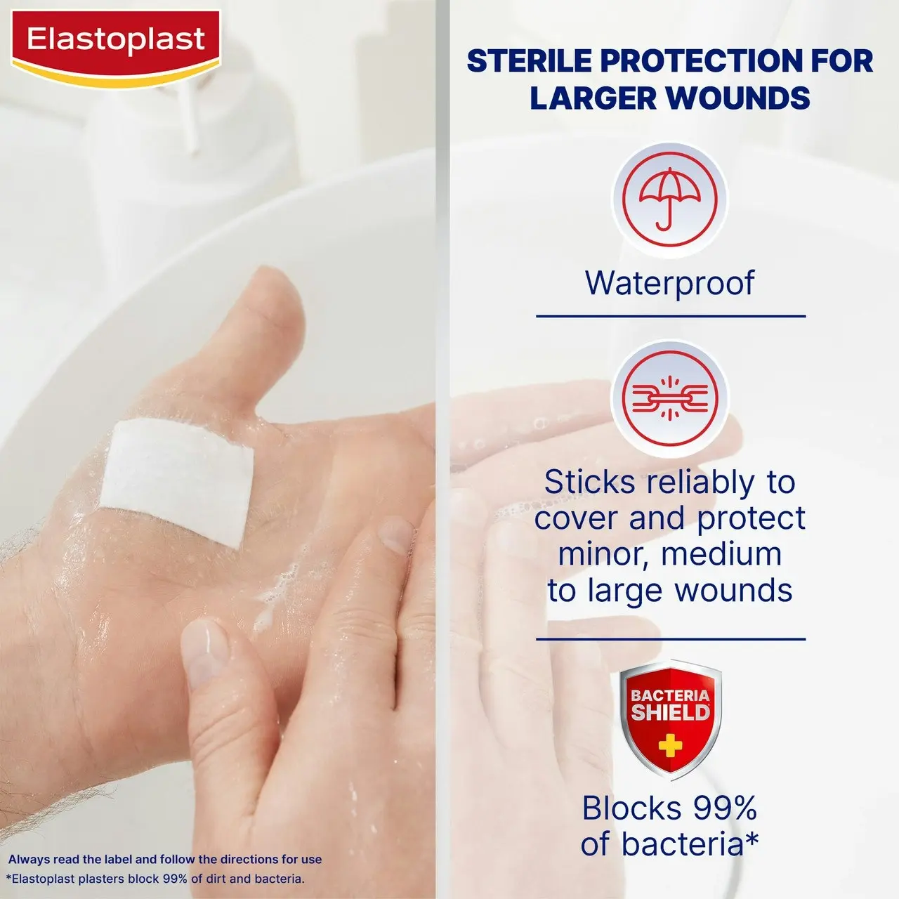 Elastoplast Waterproof XL 5 Dressings