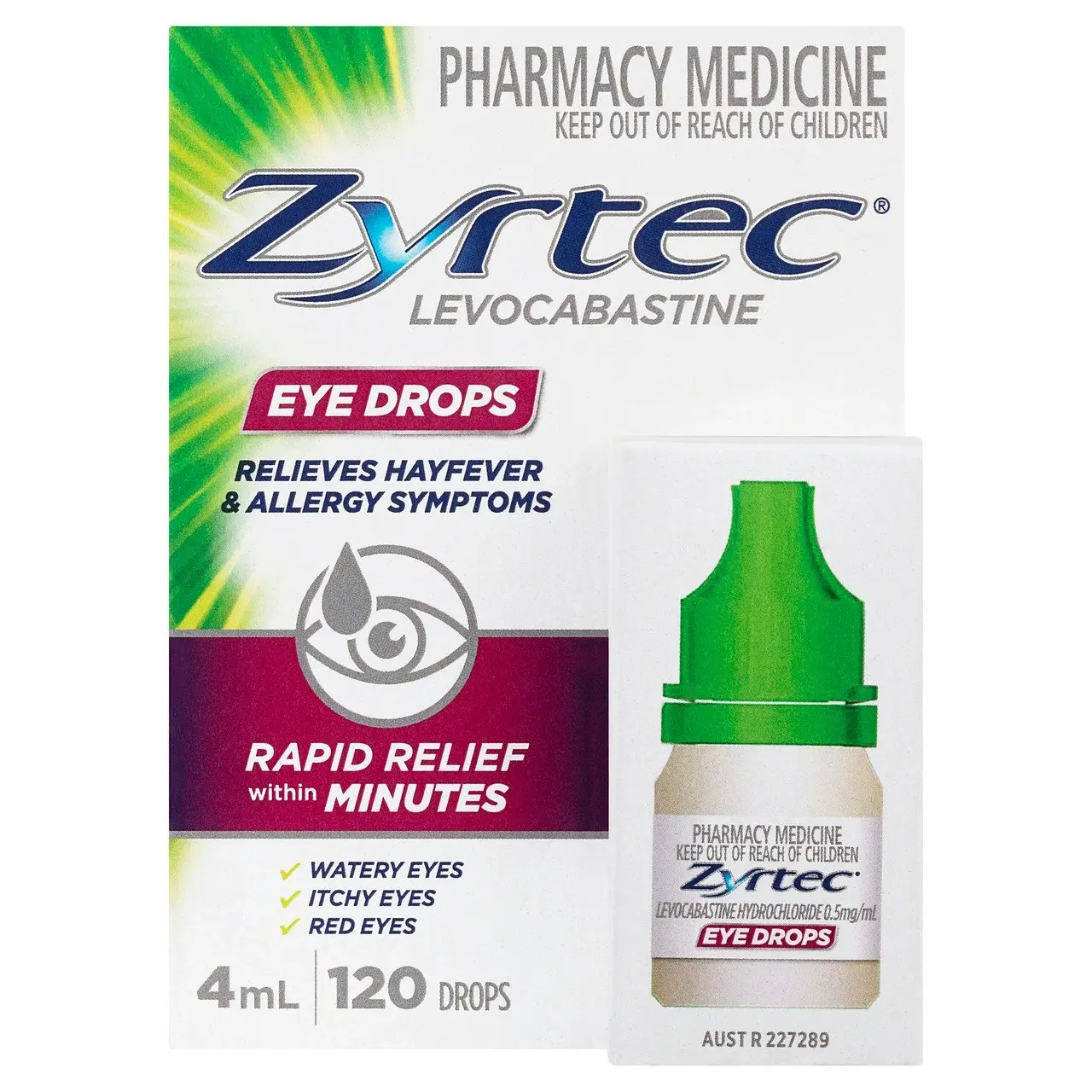 Zyrtec Hayfever & Allergy Relief Antihistamine Eye Drops 4mL