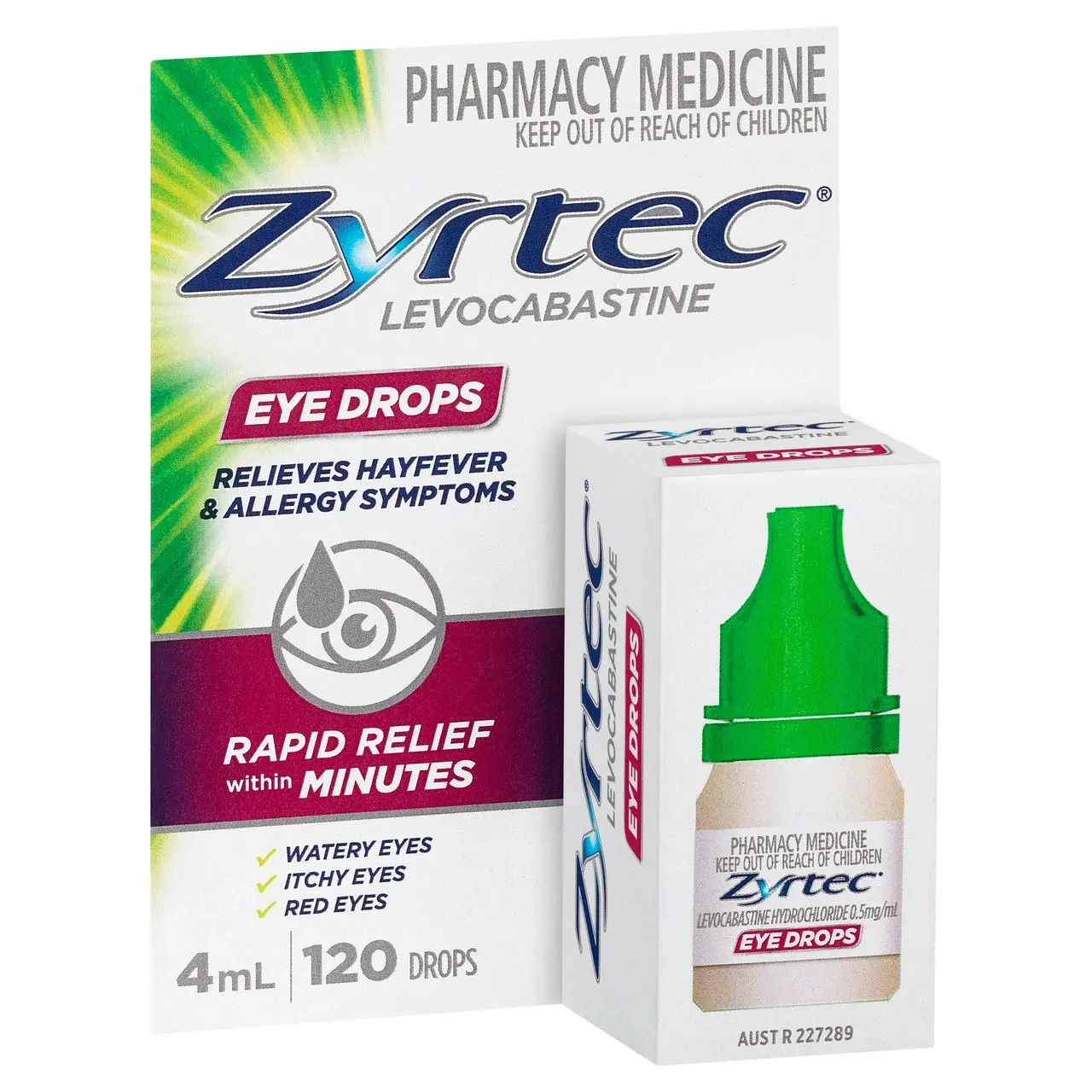 Zyrtec Hayfever & Allergy Relief Antihistamine Eye Drops 4mL