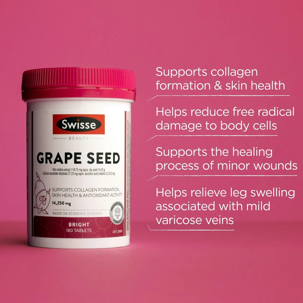 Swisse Beauty Grape Seed 180 Tablets