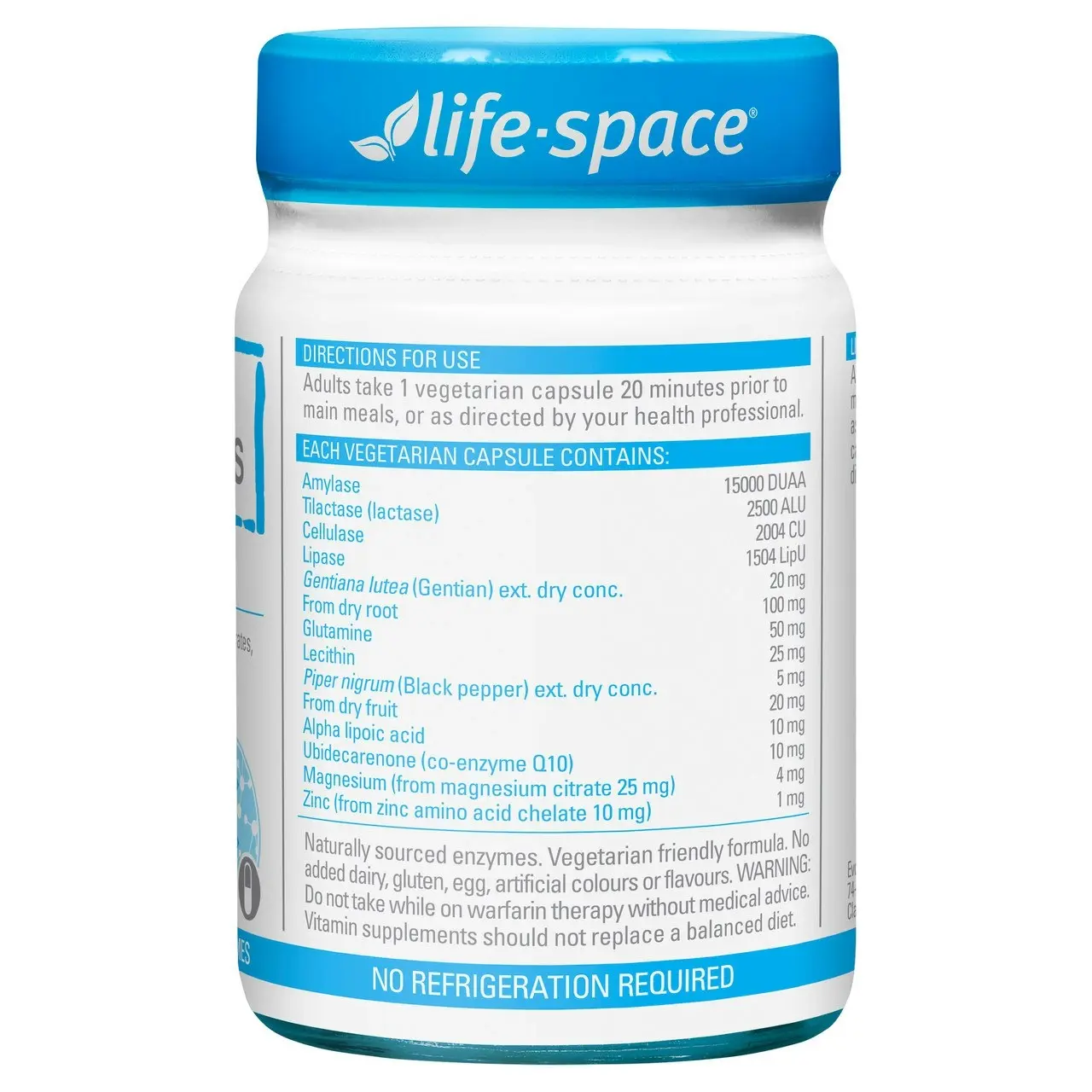 Life-Space Digestive Enzymes 60 Hard Capsules