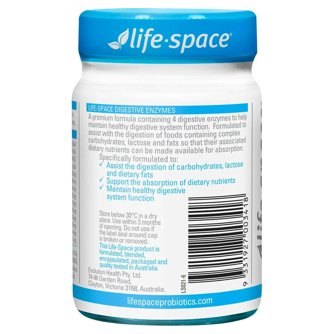 Life-Space Digestive Enzymes 60 Hard Capsules