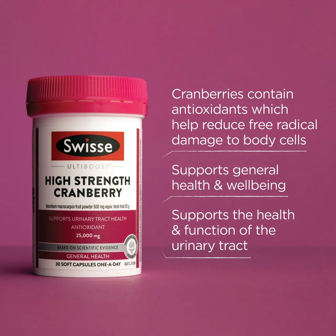 Swisse Ultiboost High Strength Cranberry 30 Capsules