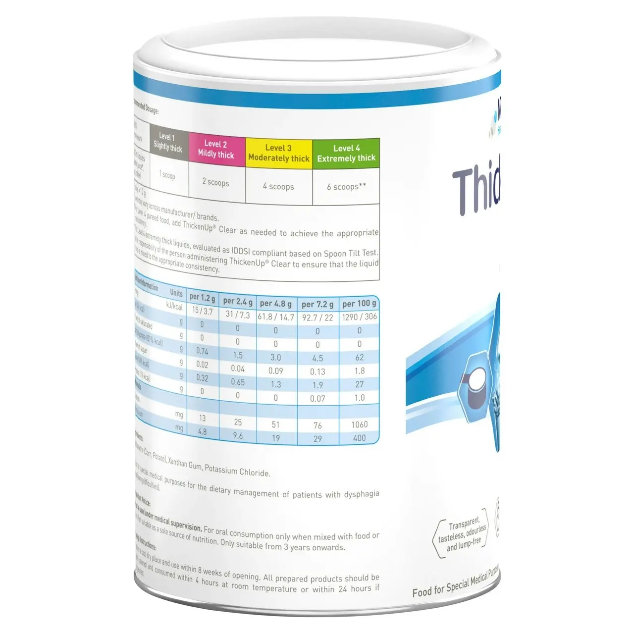 ThickenUp(R) Clear Instant Food and Drink Thickener 900g Can