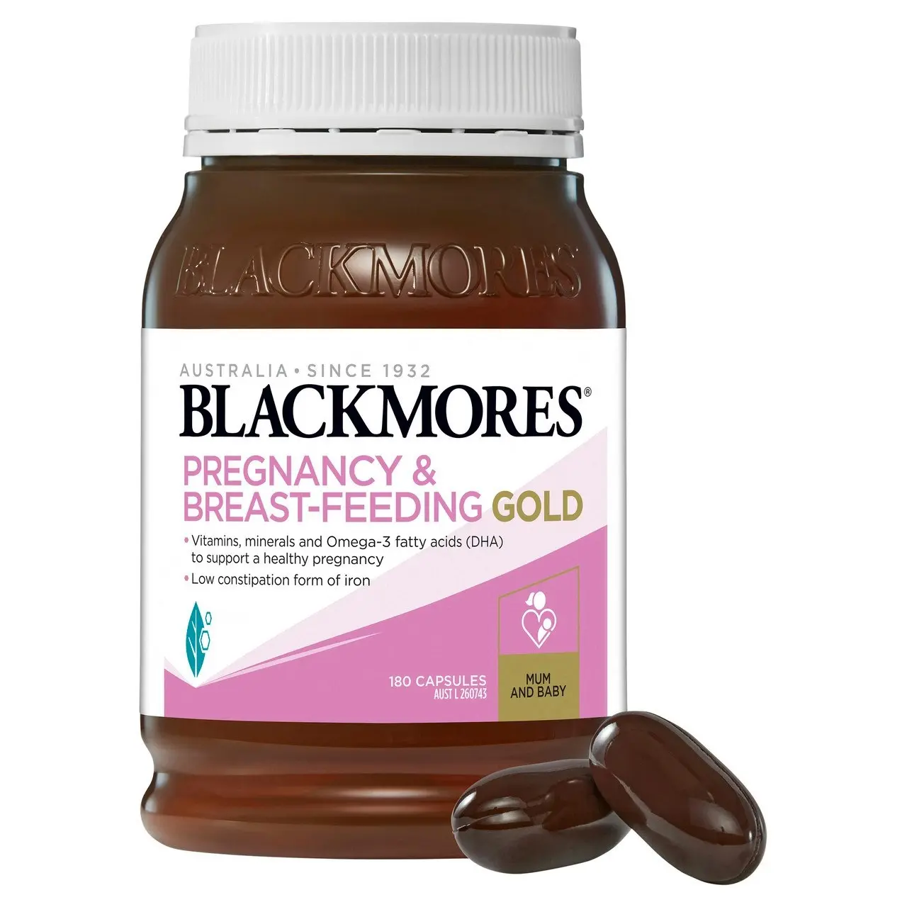 Blackmores Pregnancy and Breast-Feeding Gold 180 Capsules