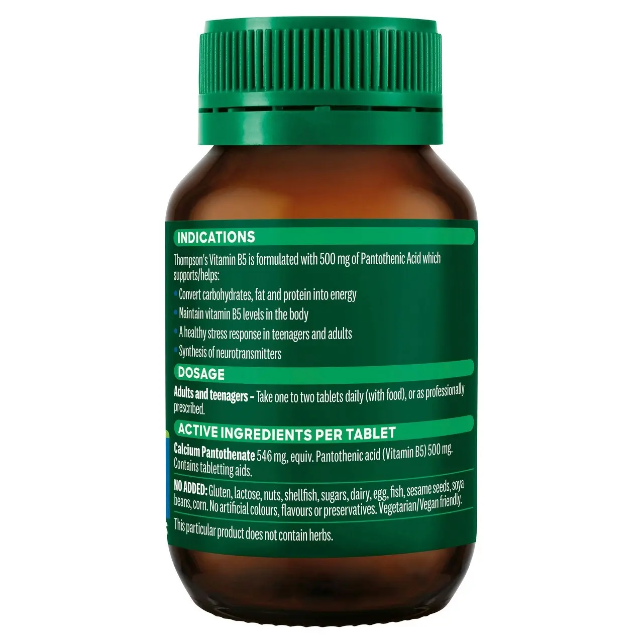 Thompson's Vitamin B5 500mg 60 Tablets