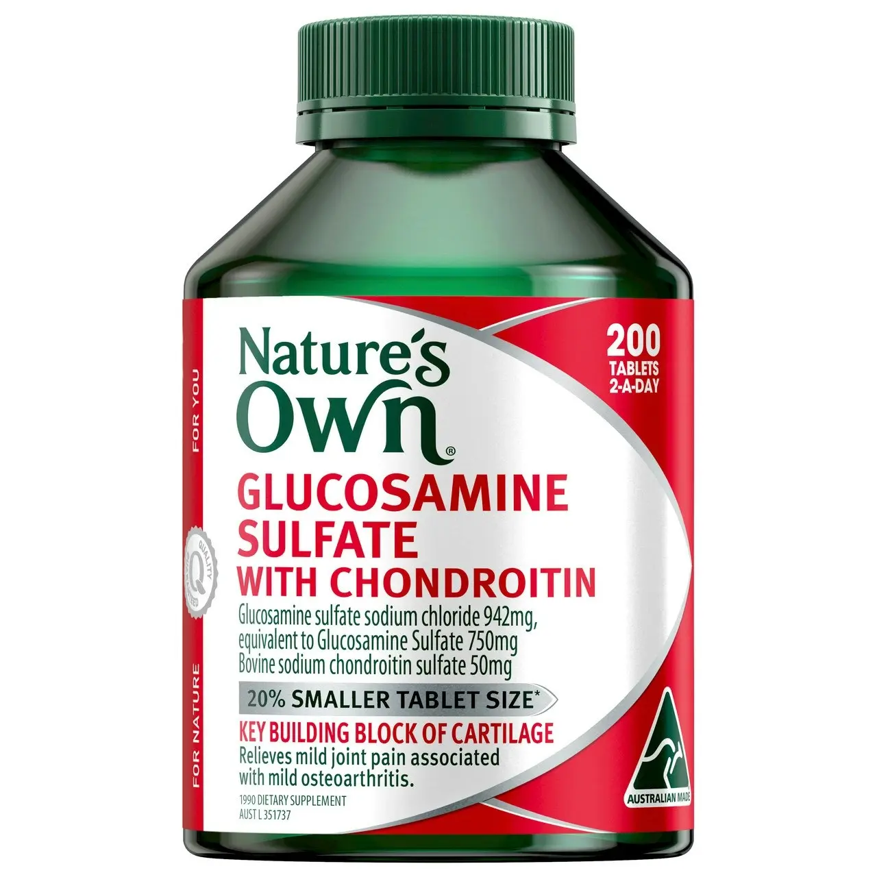 Nature's Own Glucosamine Sulfate with Chondroitin 200 Tablets