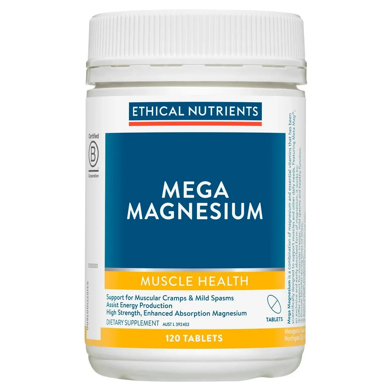 Ethical Nutrients Mega Magnesium 120 Tablets