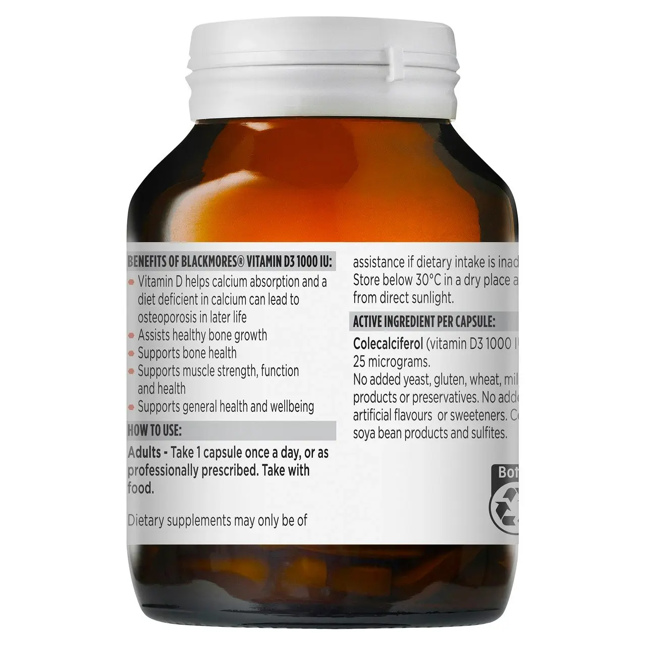 Blackmores Vitamin D3 1000 IU 200 Capsules